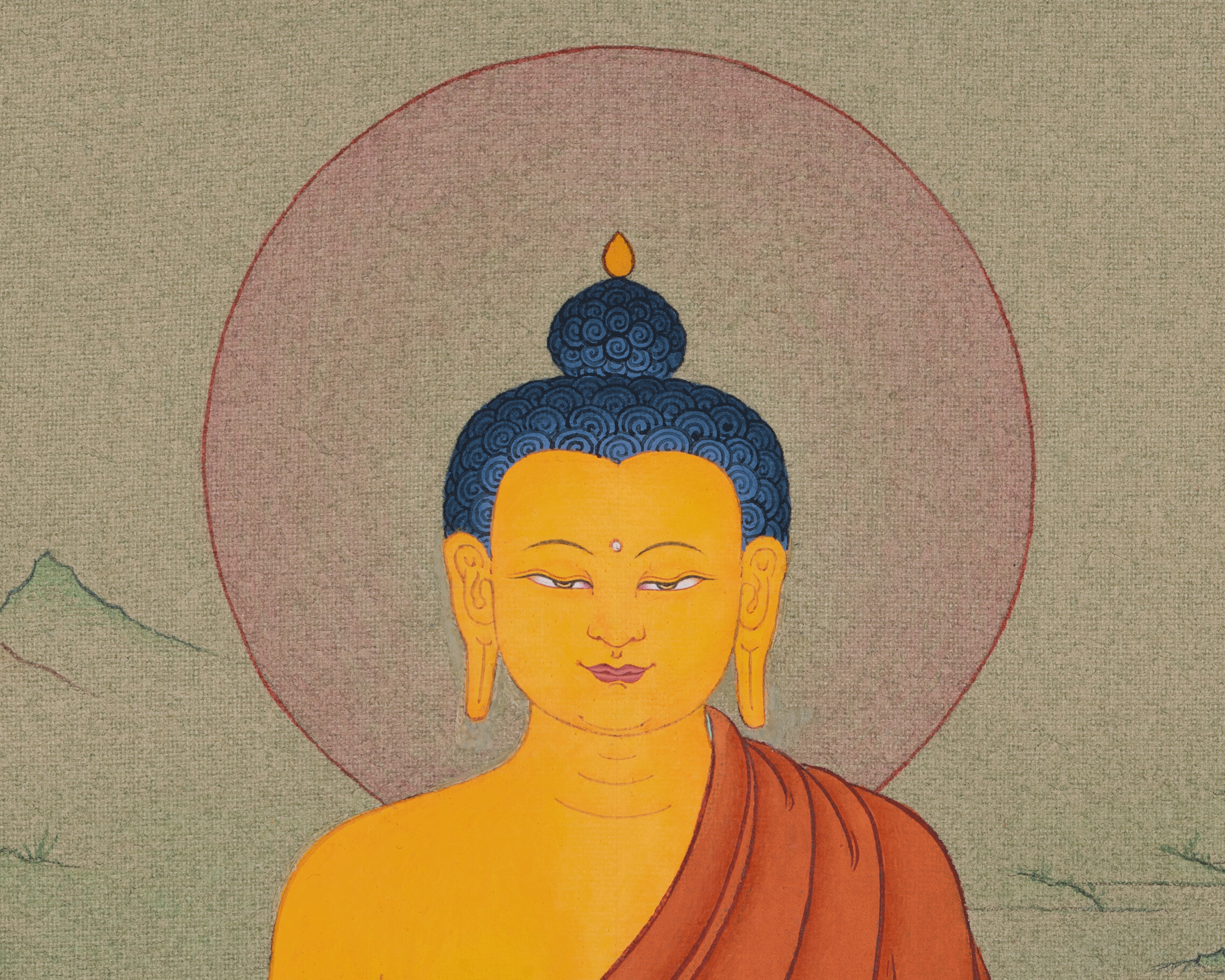Sacred Shakyamuni Buddha Thangka | Peace and Enlightenment