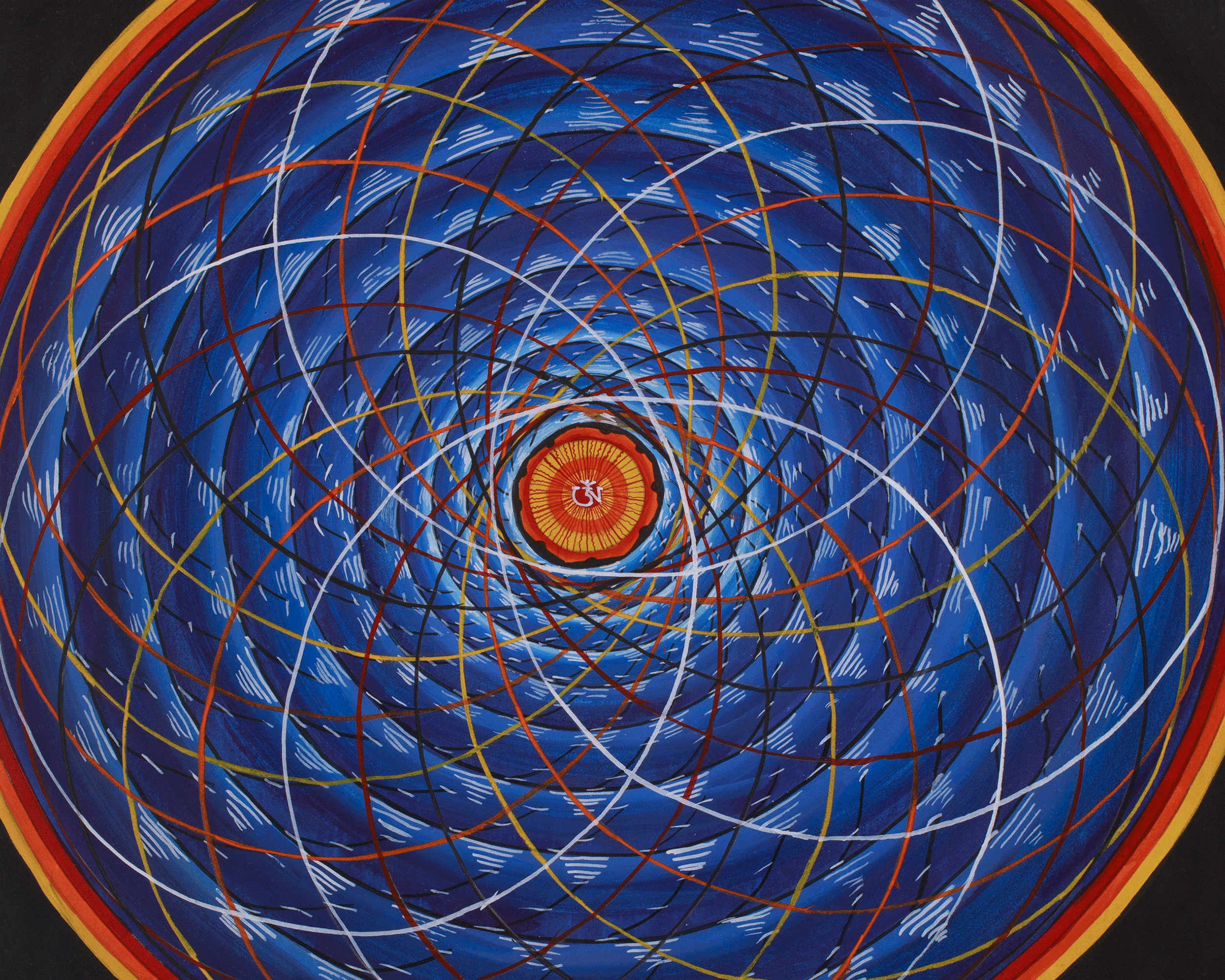Divine Buddhist Mantra Mandala | Traditional Artwork