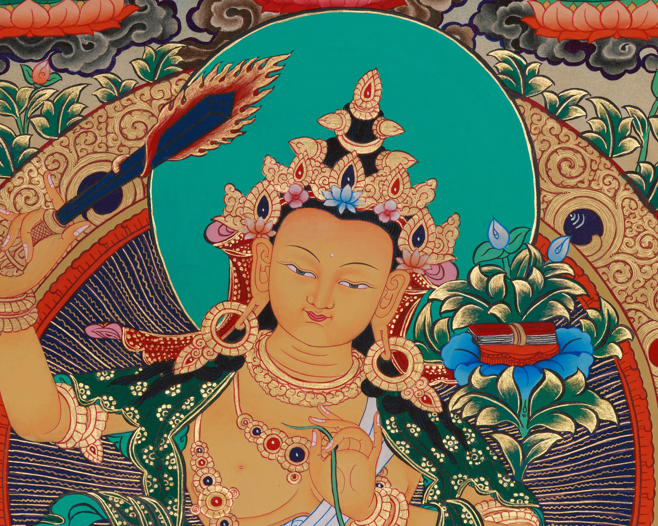 Manjushri Blessing Thangka | Buddhist Deity | Himalayan Art