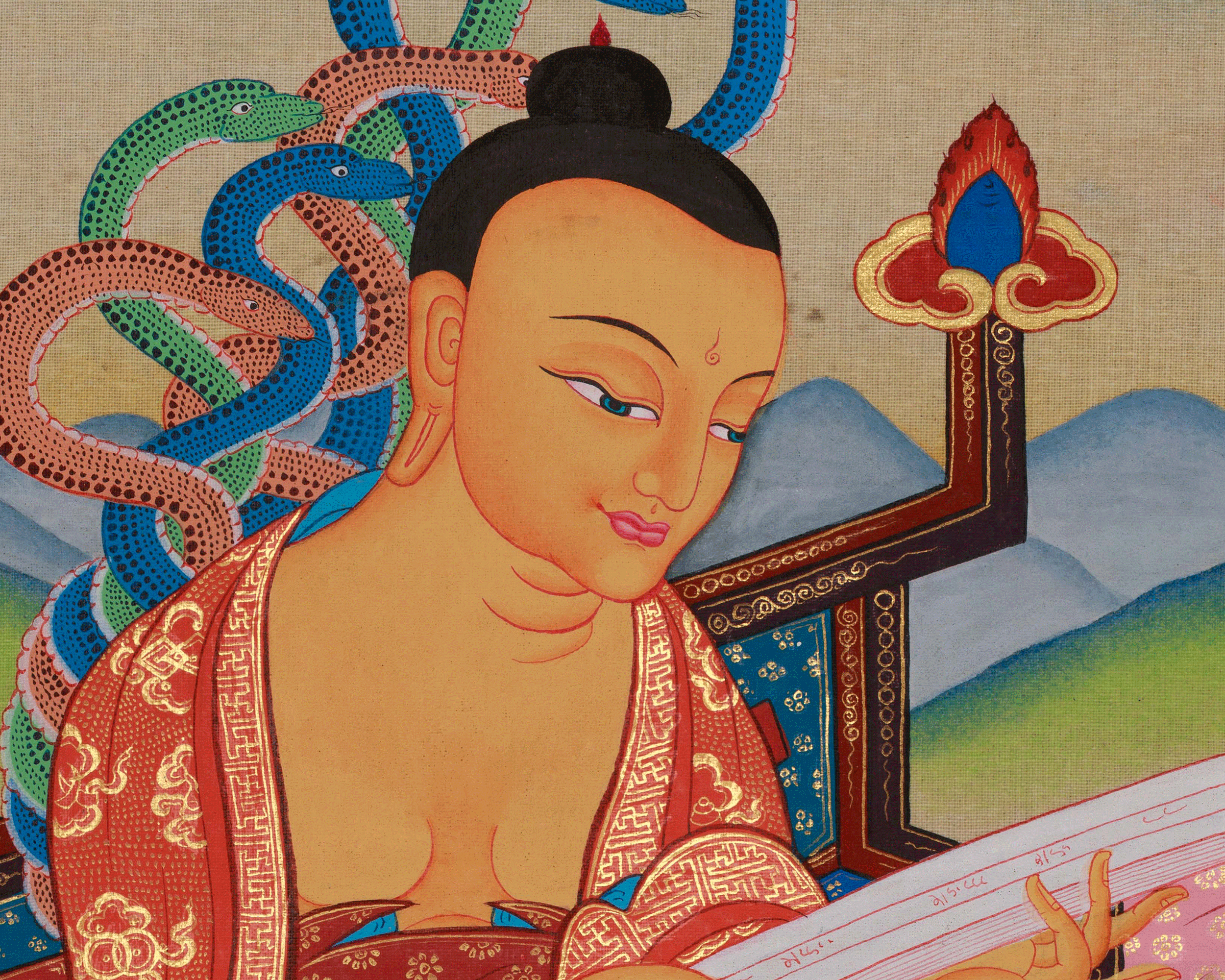 Nagarjuna Sacred Thangka | Buddhist Master Art | Wall Hanging