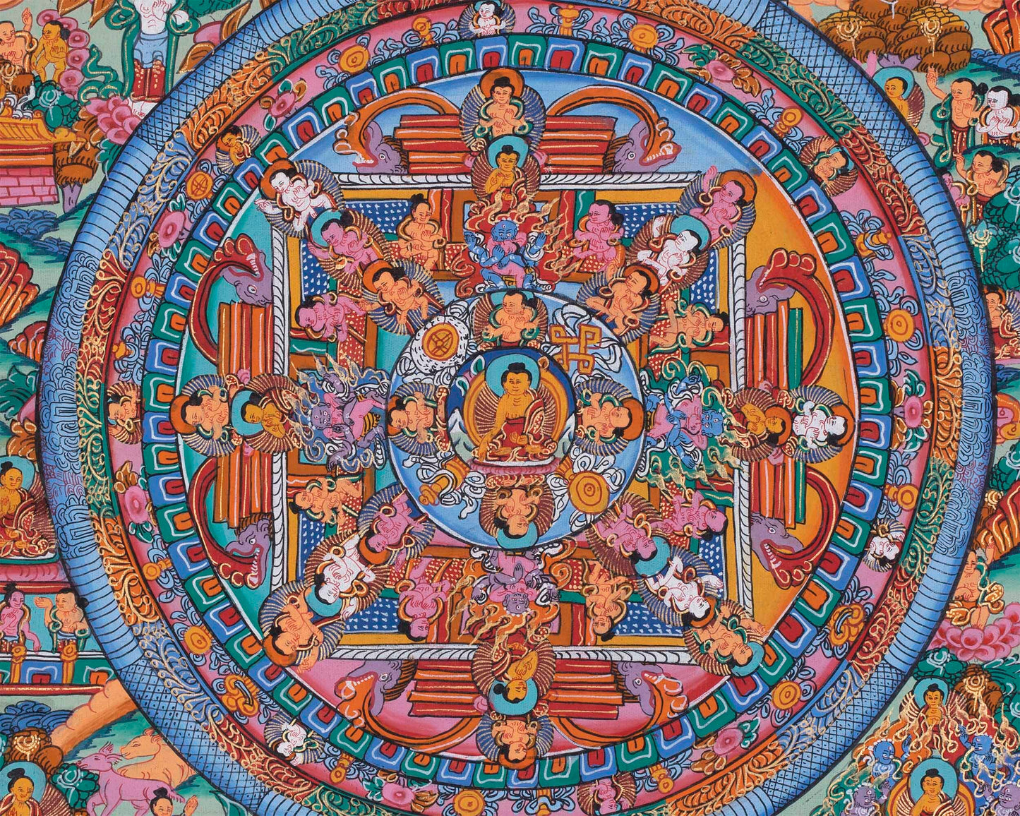 Buddha Mandala Thangka | Hand-painted Tibetan Thangka