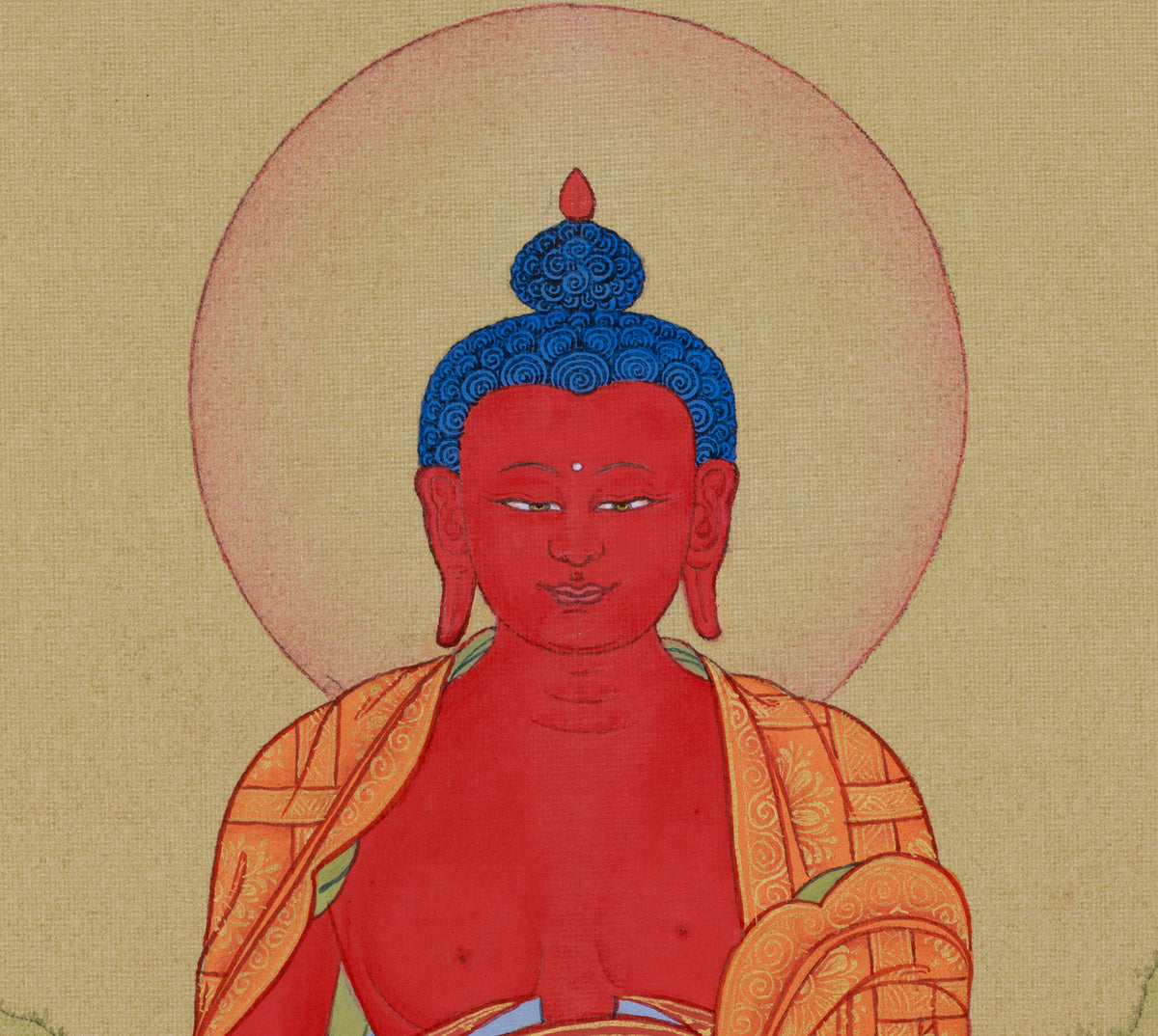 Amitabha Buddha Enlightenment Thangka | Buddha of Infinite Light