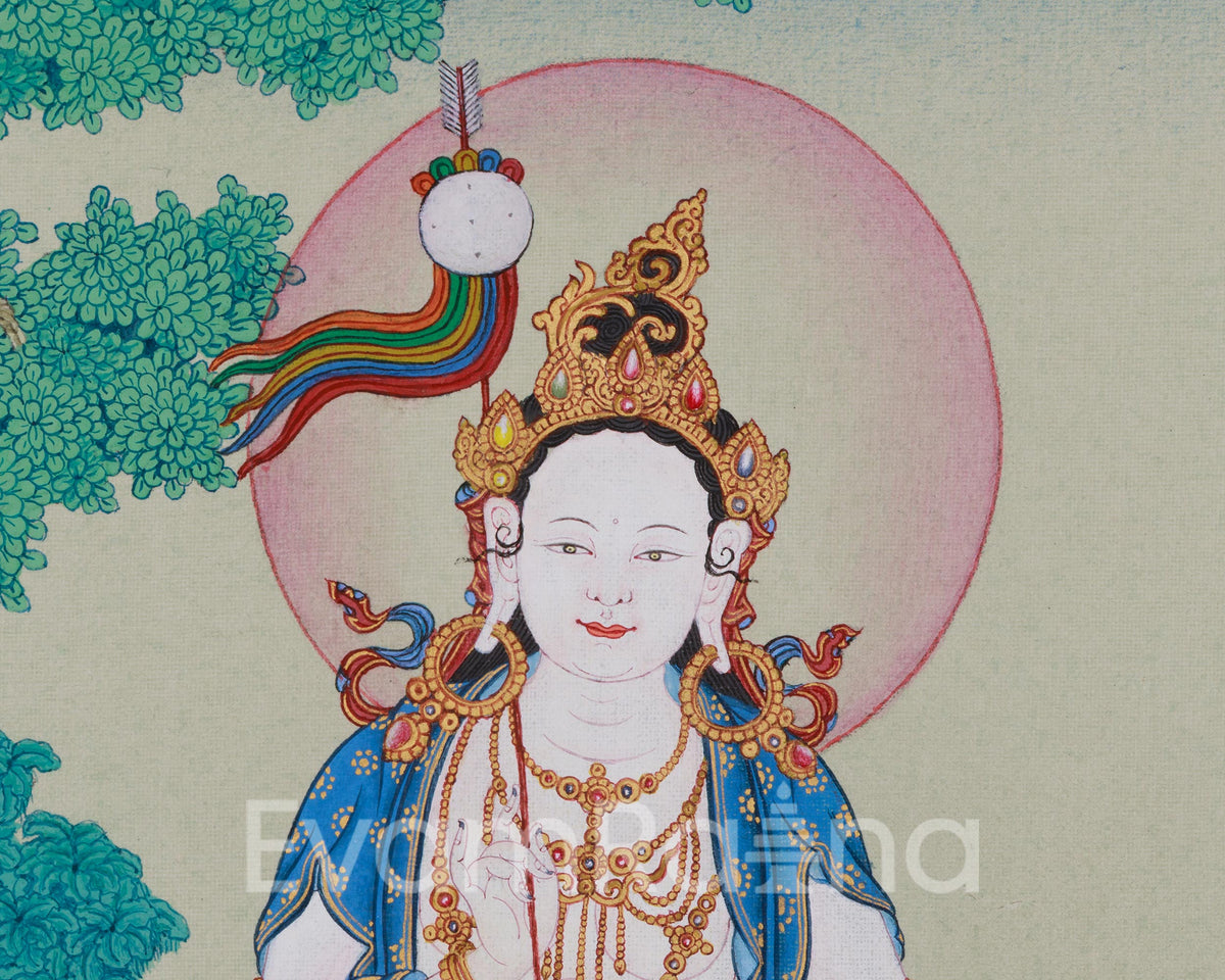 Tantric Goddess Mandarva Thangka | Guru Rinpoche's Consort of Wisdom and Compassion