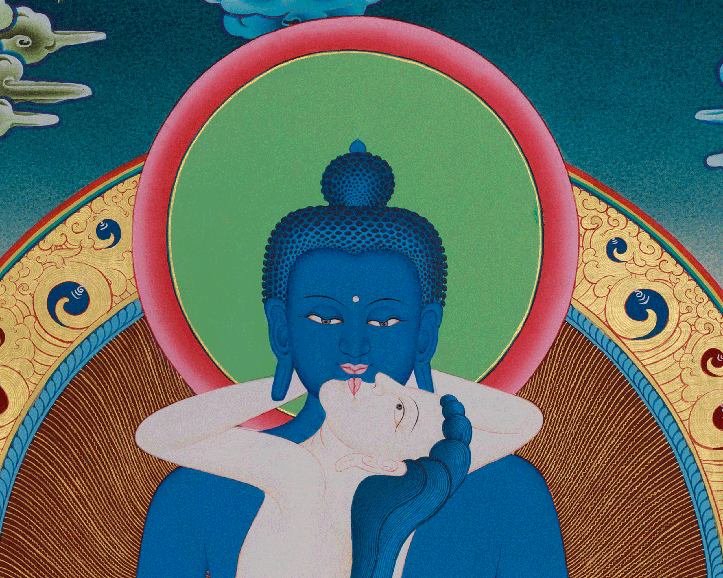 Traditional Samantabhadra Thangka | The Embodiment of Primordial Purity