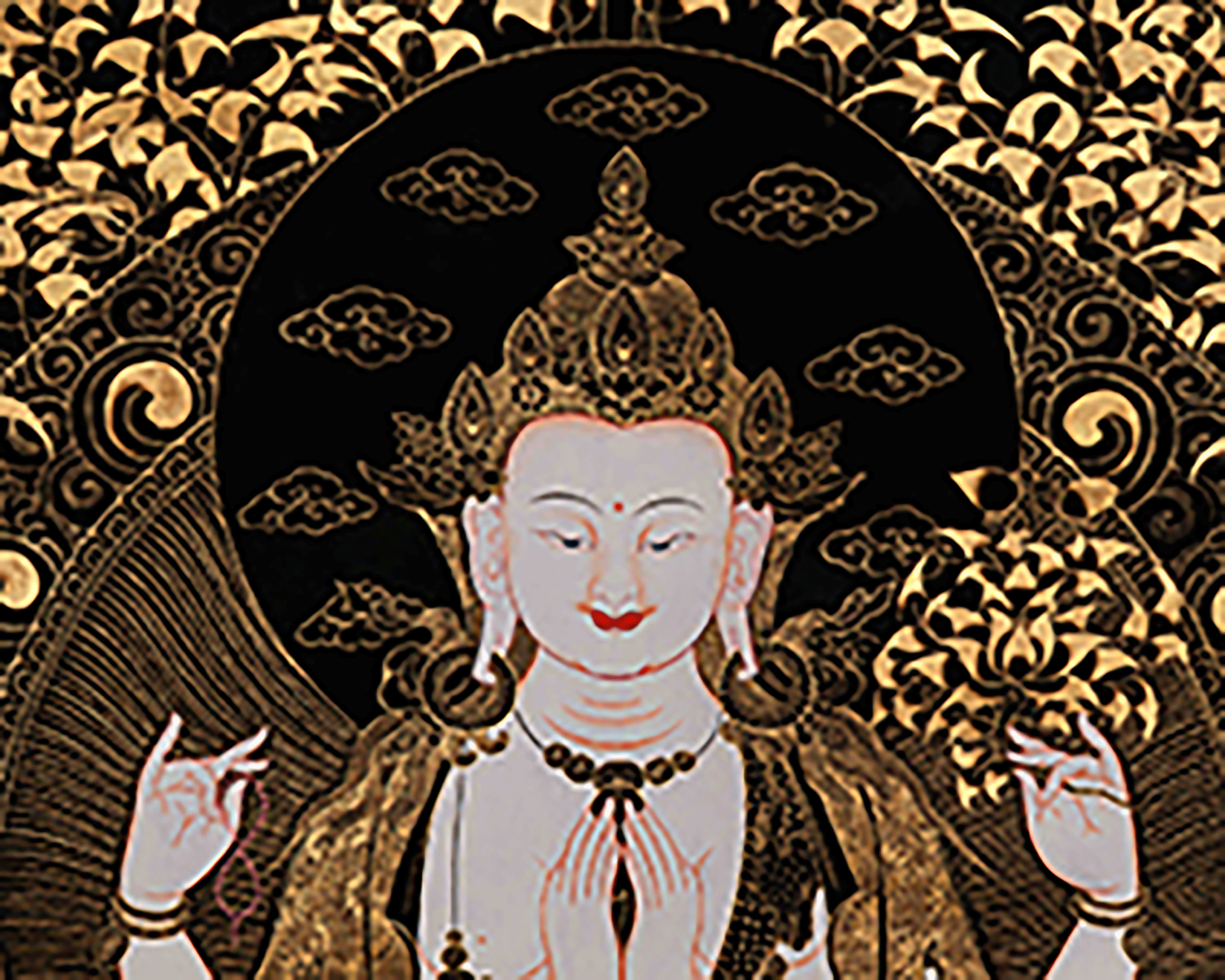 Sacred Art Of Chenrezig | Avalokiteshvara, Amitabha Buddha, White Tara, Green Tara, Manjushri & Vajrapani