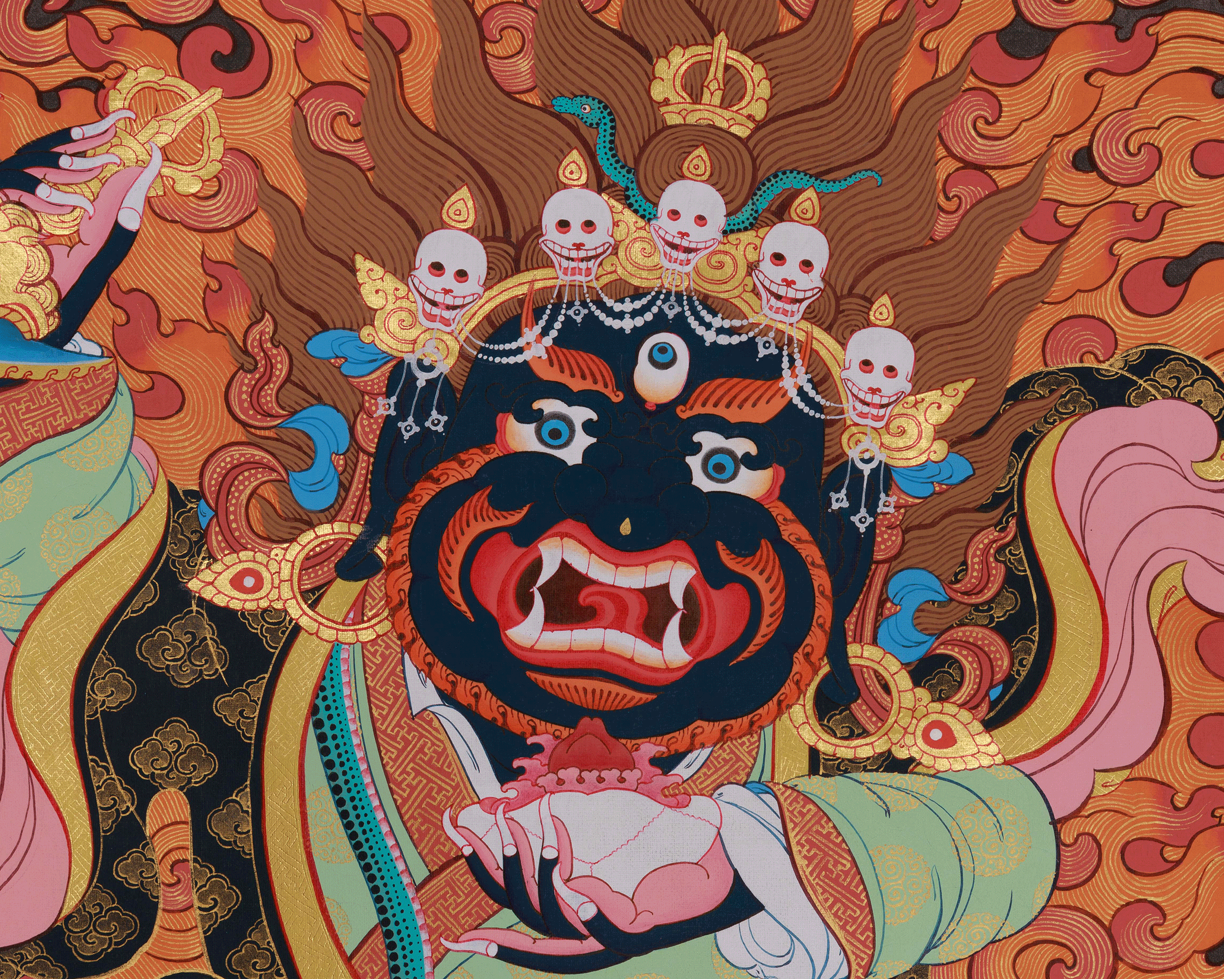 Mahakala Bernagchen Thangka | Tibetan Dharma Protector Art