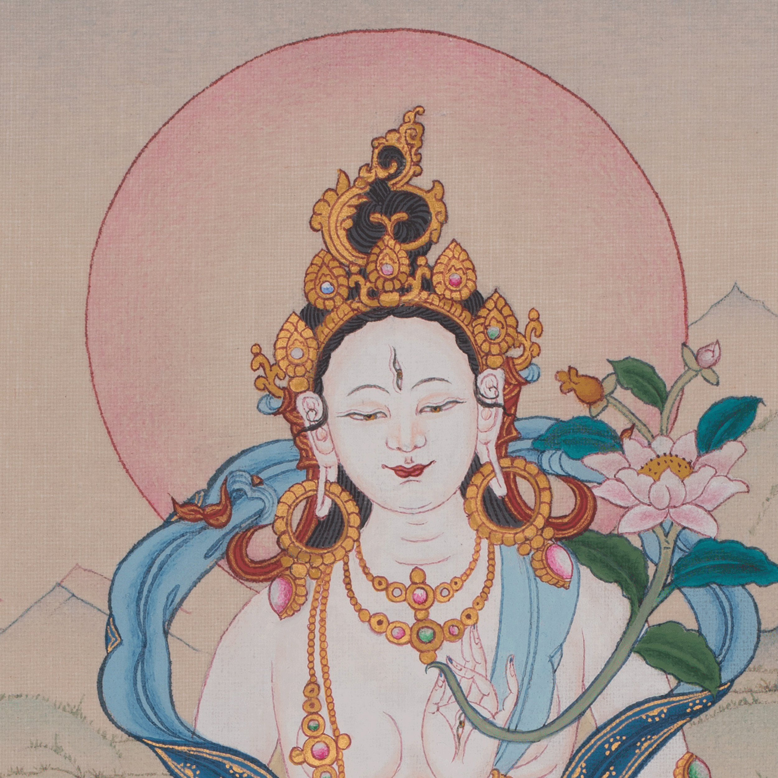 Goddess White Tara Artwork | Healing, Compassion, and Longevity | Sita Tara