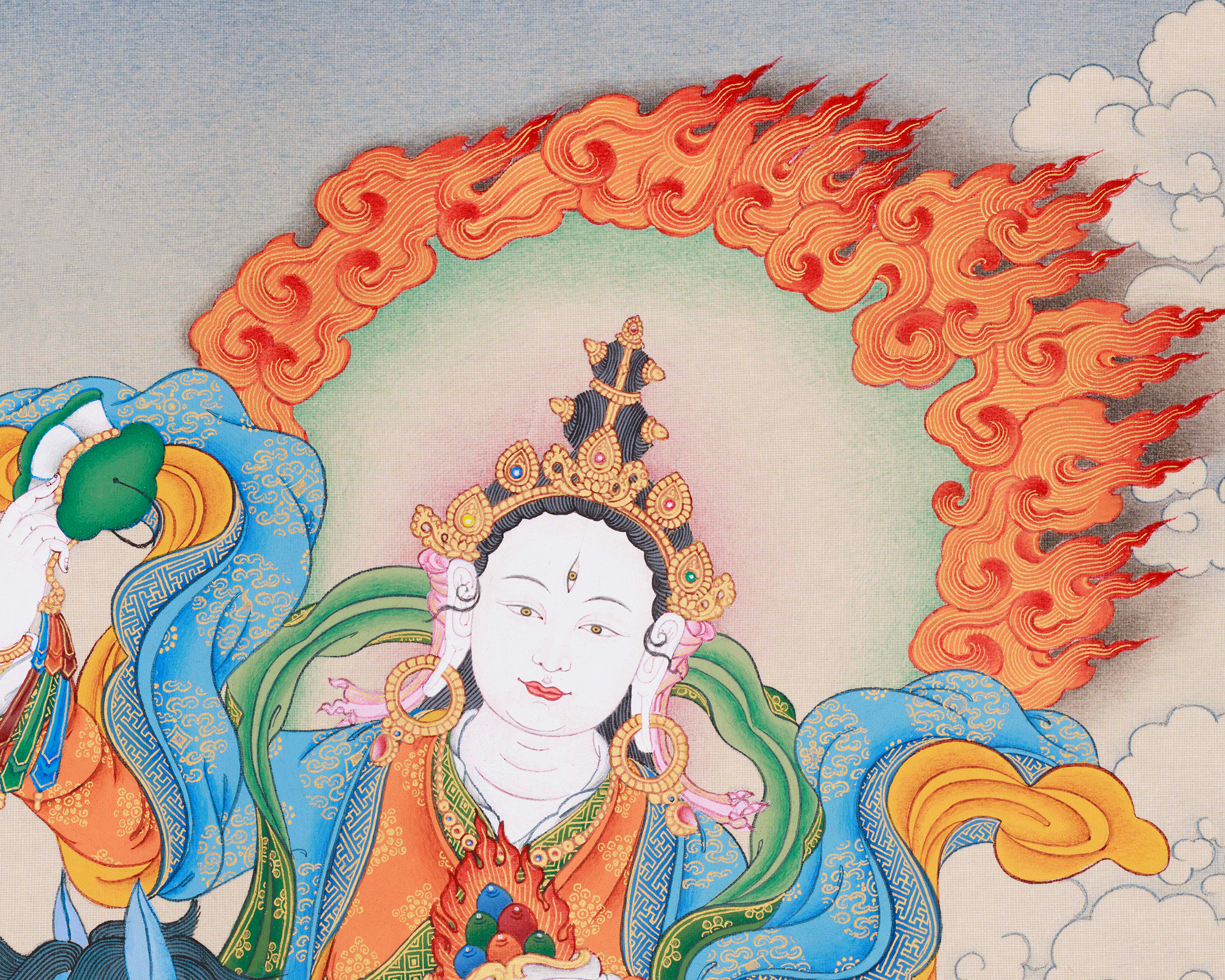 Dakini Achi Chokyi Drolma Thangka | The Founder of Drikung Kagyu