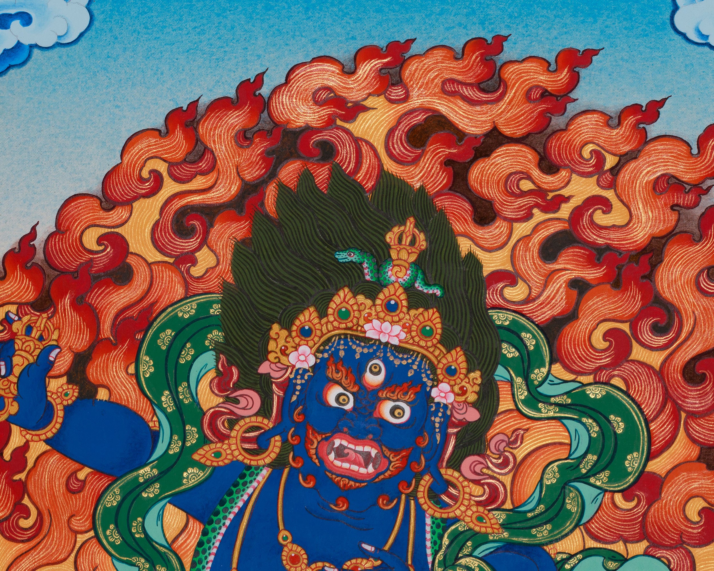 Sacred Tibetan Vajrapani | Fierce Deity of Power and Protection