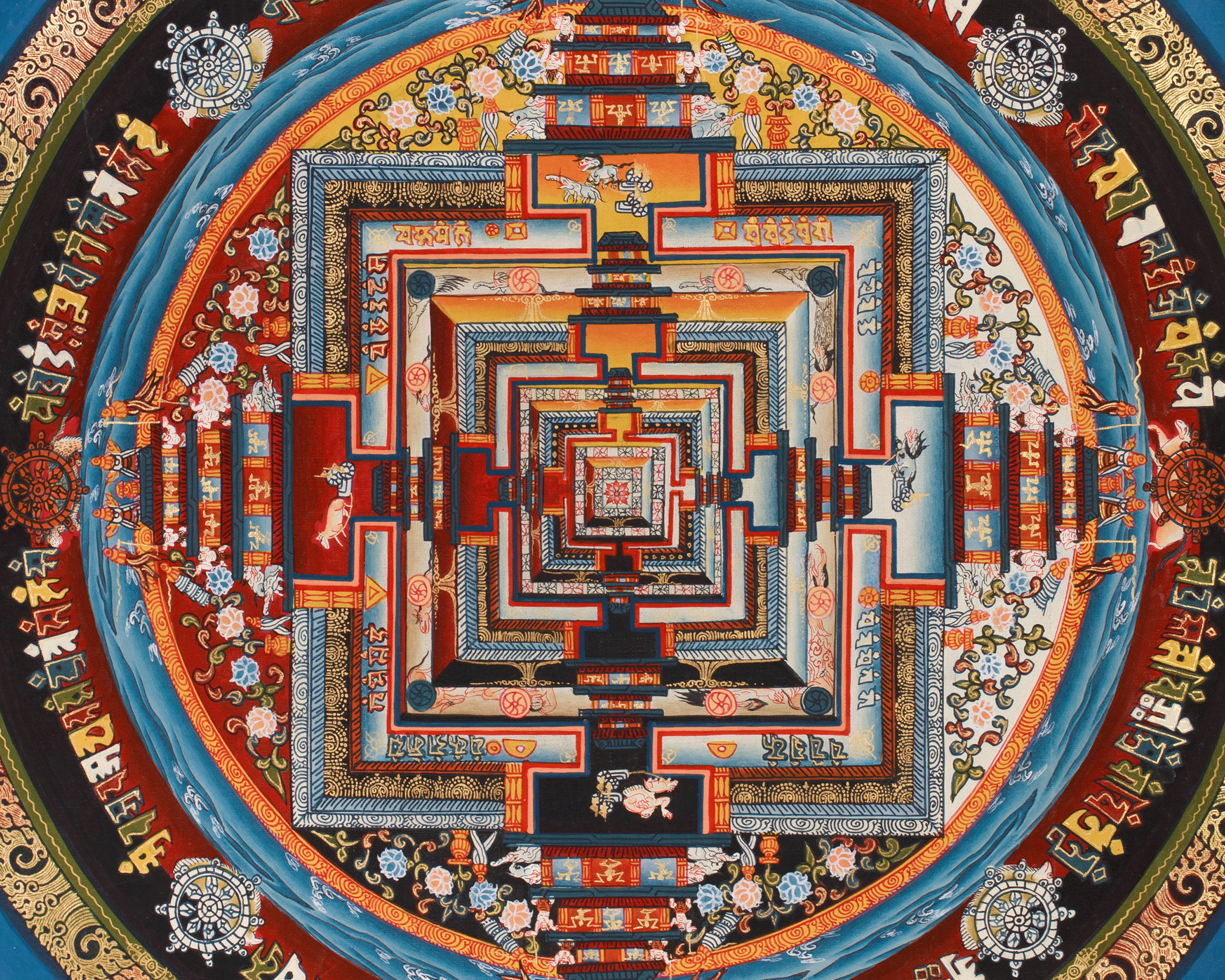 Kalachakra, Wheel of Time Thangka | Symbol of the Cycle of Existence and Liberation