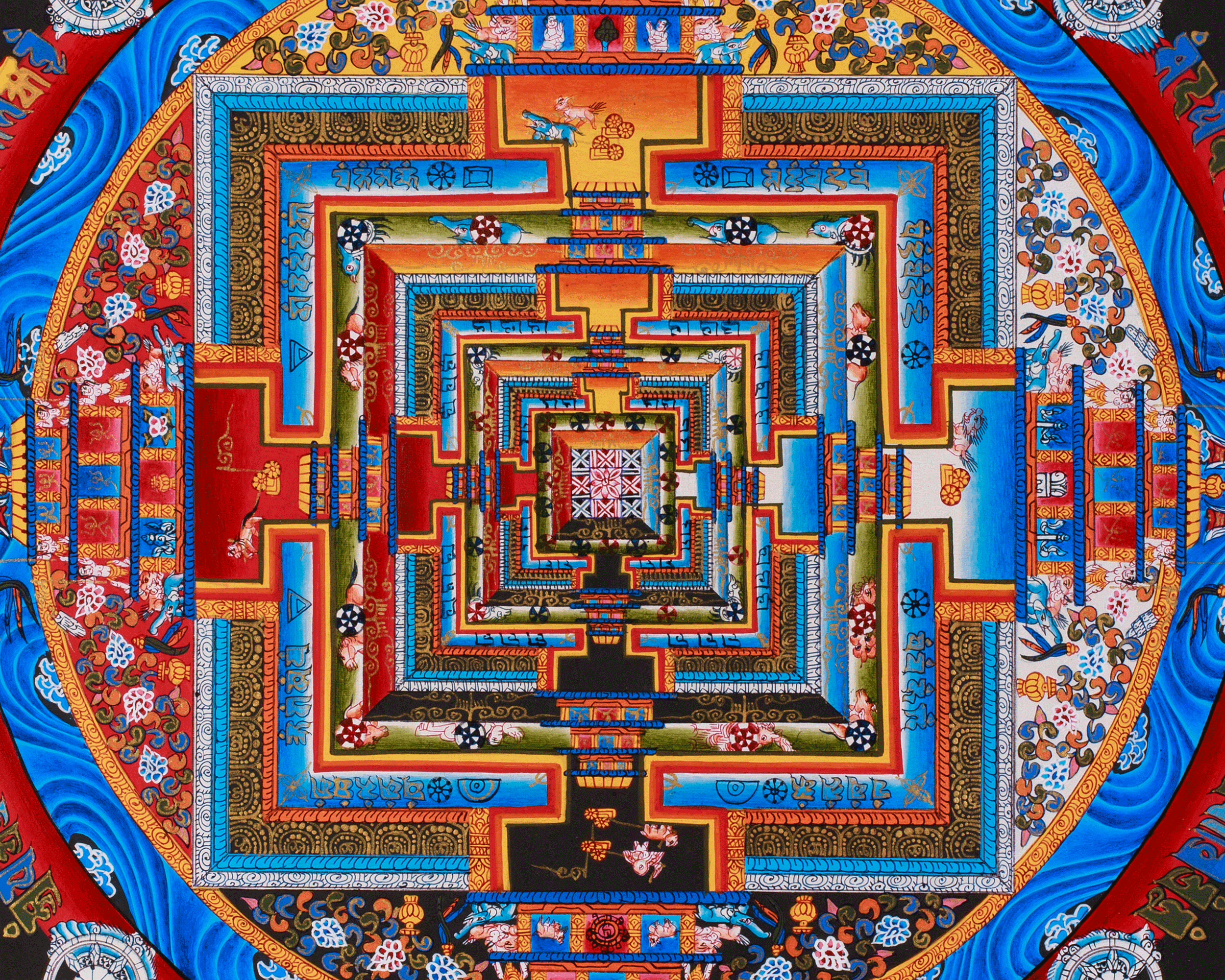 Traditional Tibetan mandala Art | Cosmic Harmony and Enlightened Awareness