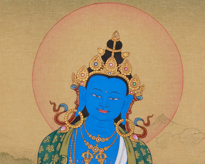 Buddha Vajradhara Thangka | Wisdom and Compassion | Karma Gadri Style