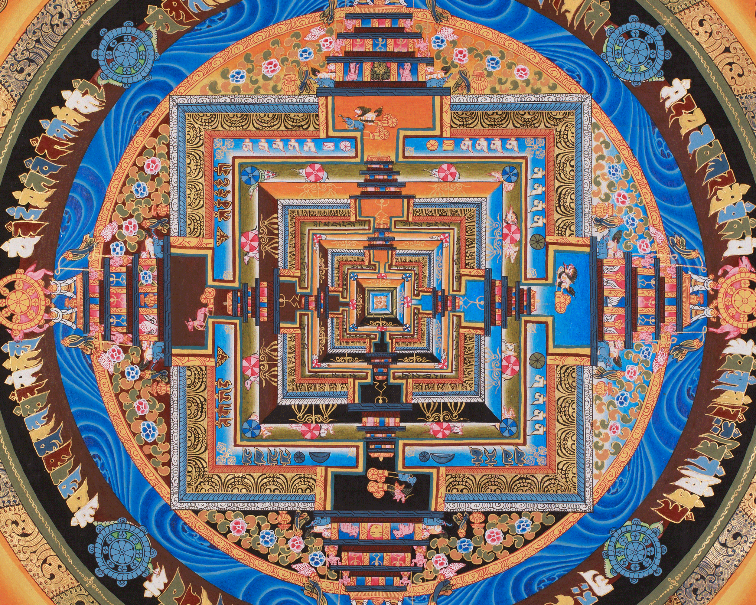 Kalachakra Mandala Artwork | Wheel of Time Thangka