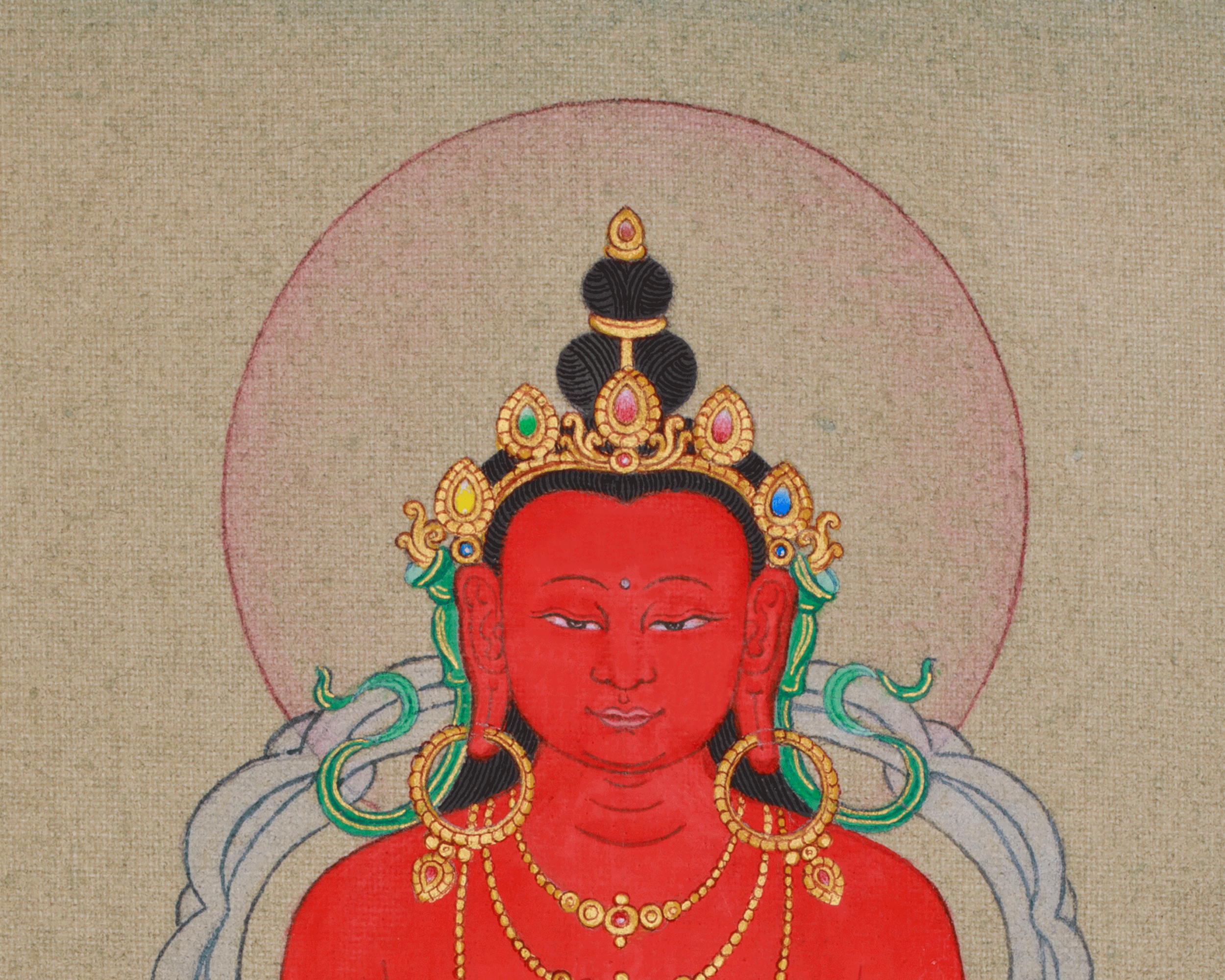 Buddha Amitayus Painting | Tibetan Art for Longevity and Wisdom