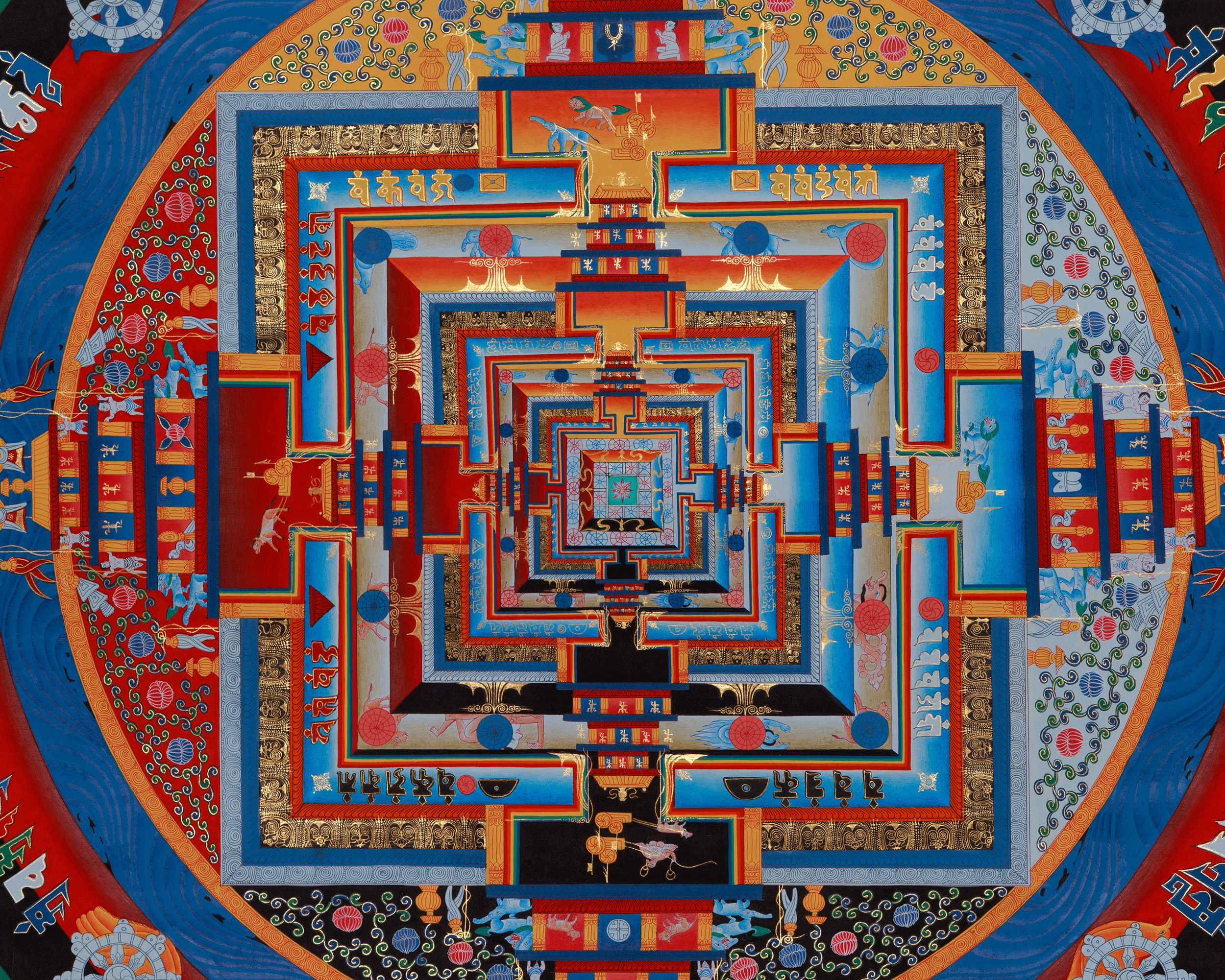 Kalachakra Mandala Spiritual Art | Tibetan Buddhist Meditation Artwork