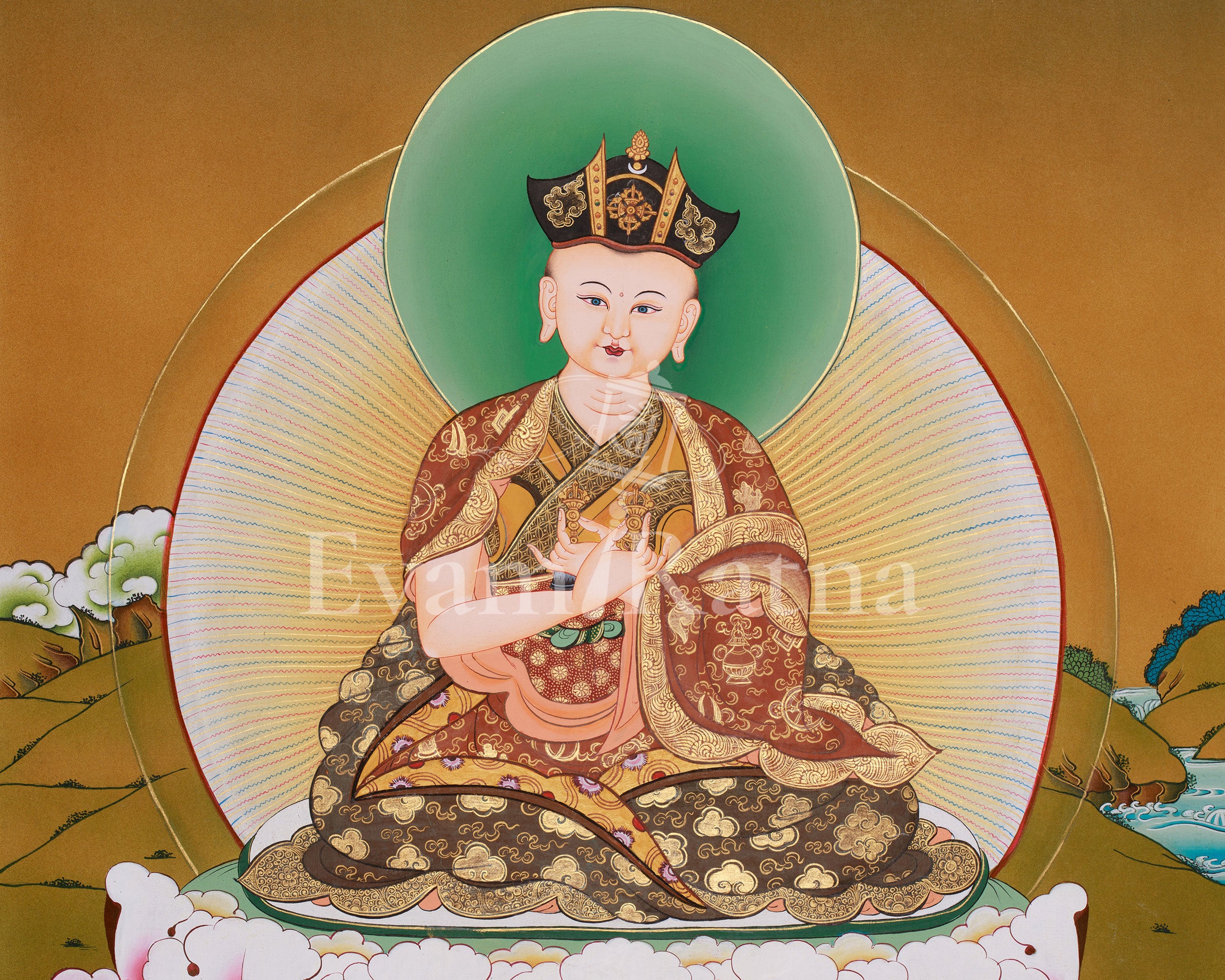Karmapa Thangka | Buddhist Master | Himalayan Buddhist Artwork | Symbol of Compassion