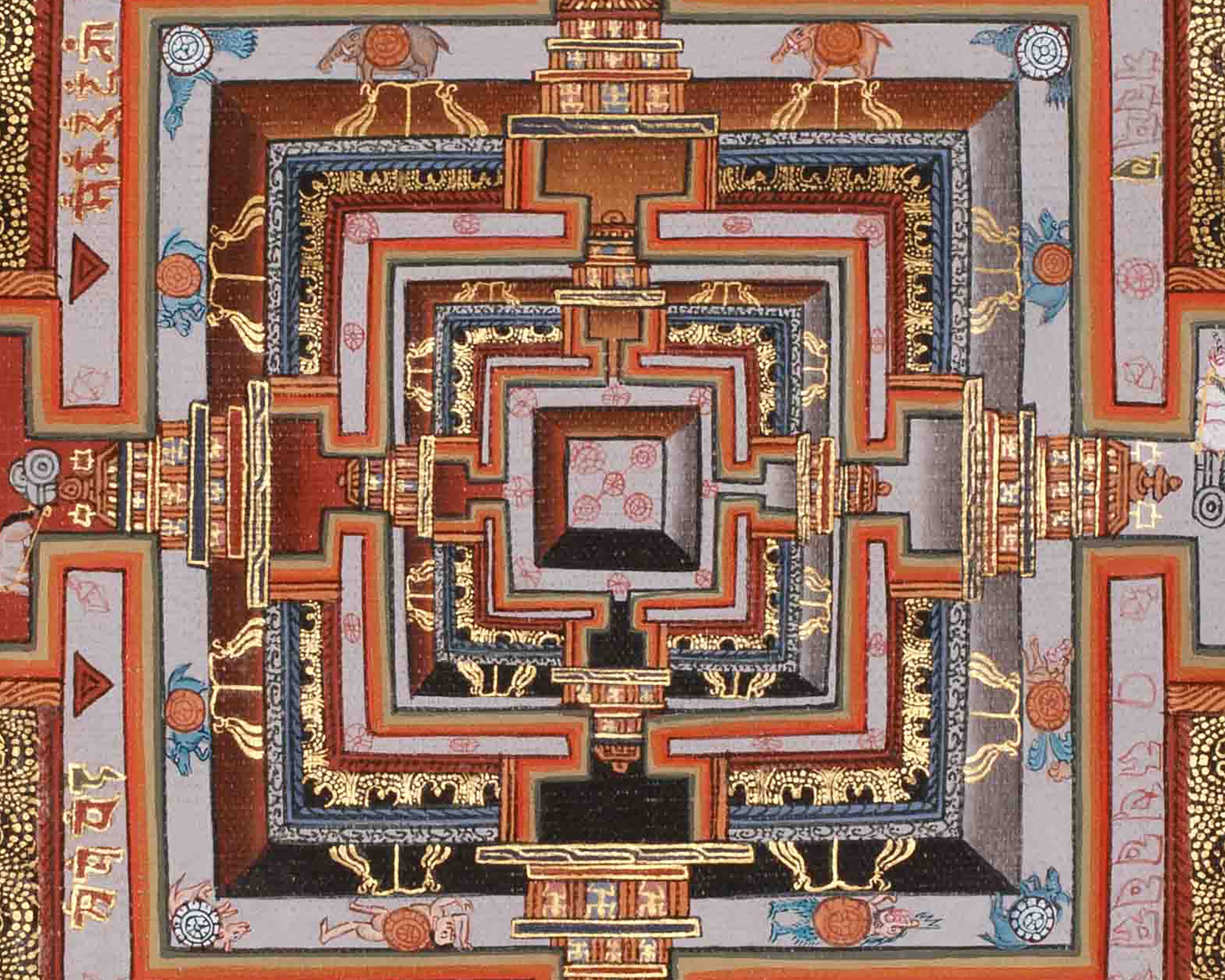 Sacred Kalachakra Mandala Art | Symbolizing the Wheel of Time and Cosmic Harmony