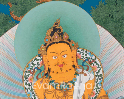 Dzambhala Thangka Print | Deity Of Wealth