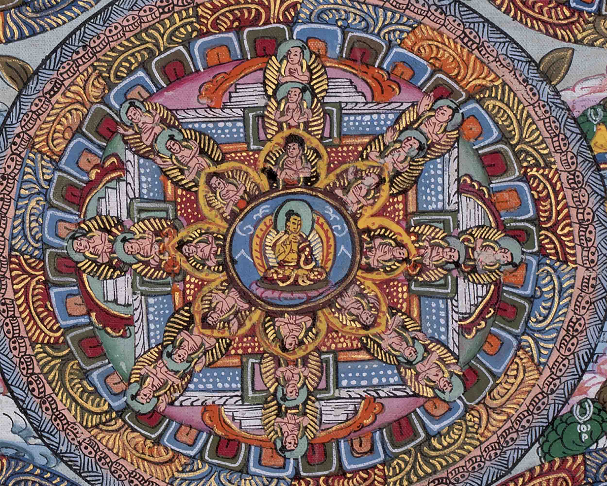 Buddha Mandala Thangka | Tibetan Wall Decoration Painting |