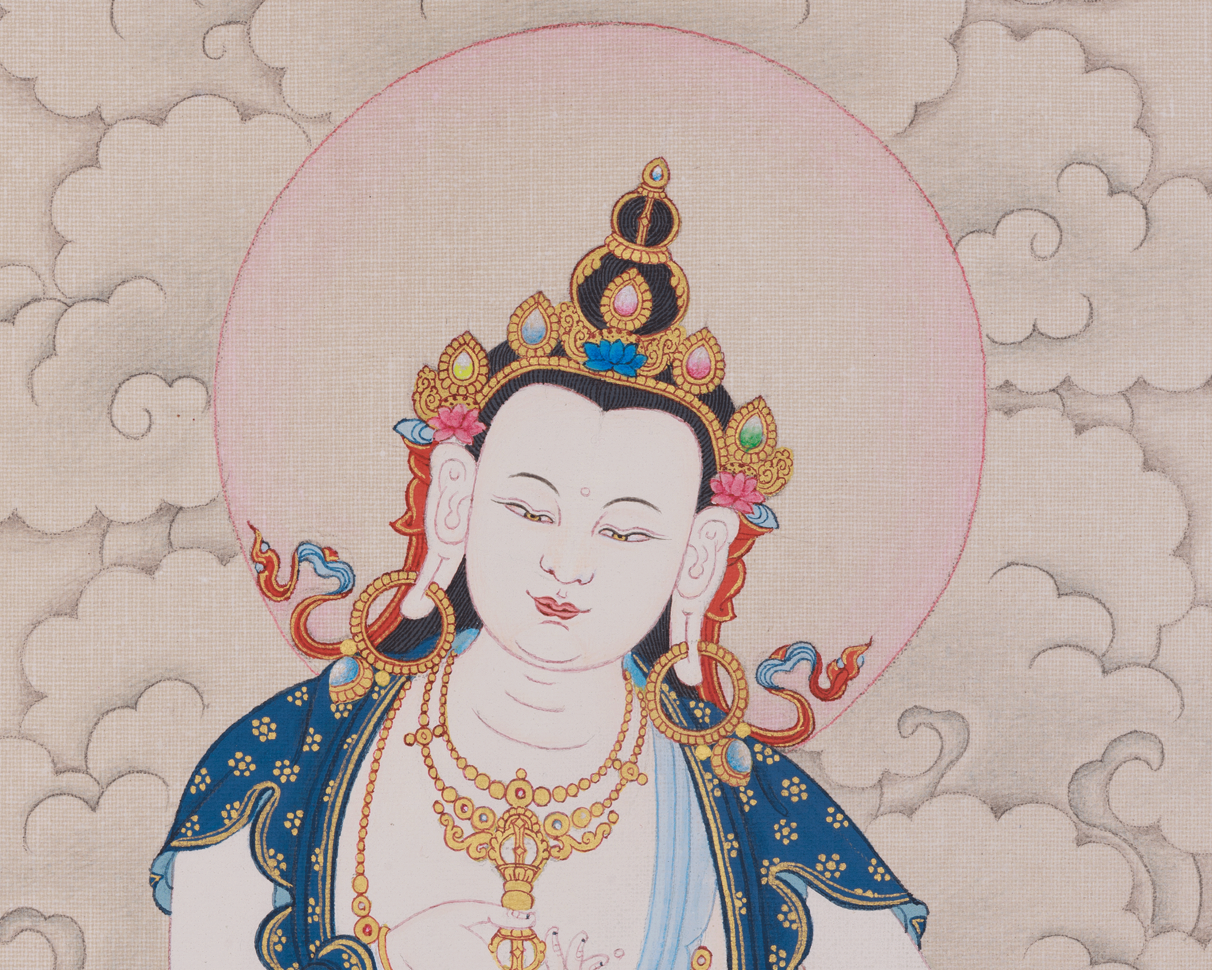 Vajrayana Vajrasattva Art | Purification, Clarity, and Spiritual Renewal