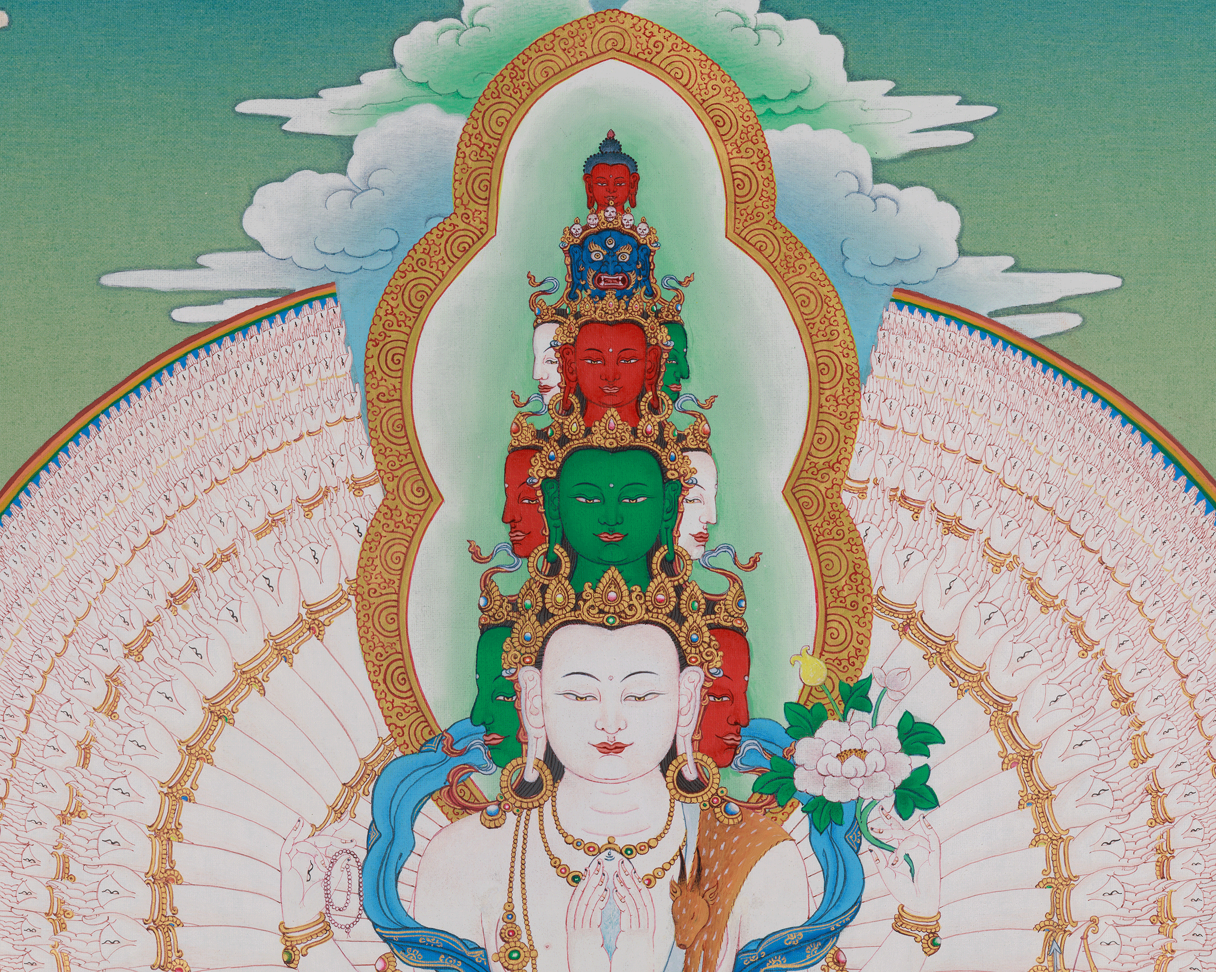 Tibetan 1000 Armed Chenrezig Art | Sacred Compassion Deity