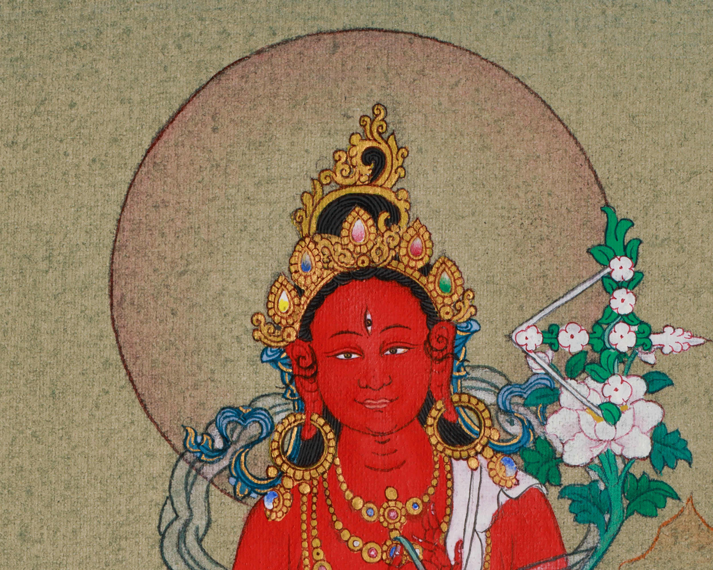 Himalayan Red Tara Thangka | Goddess of Protection and Compassion