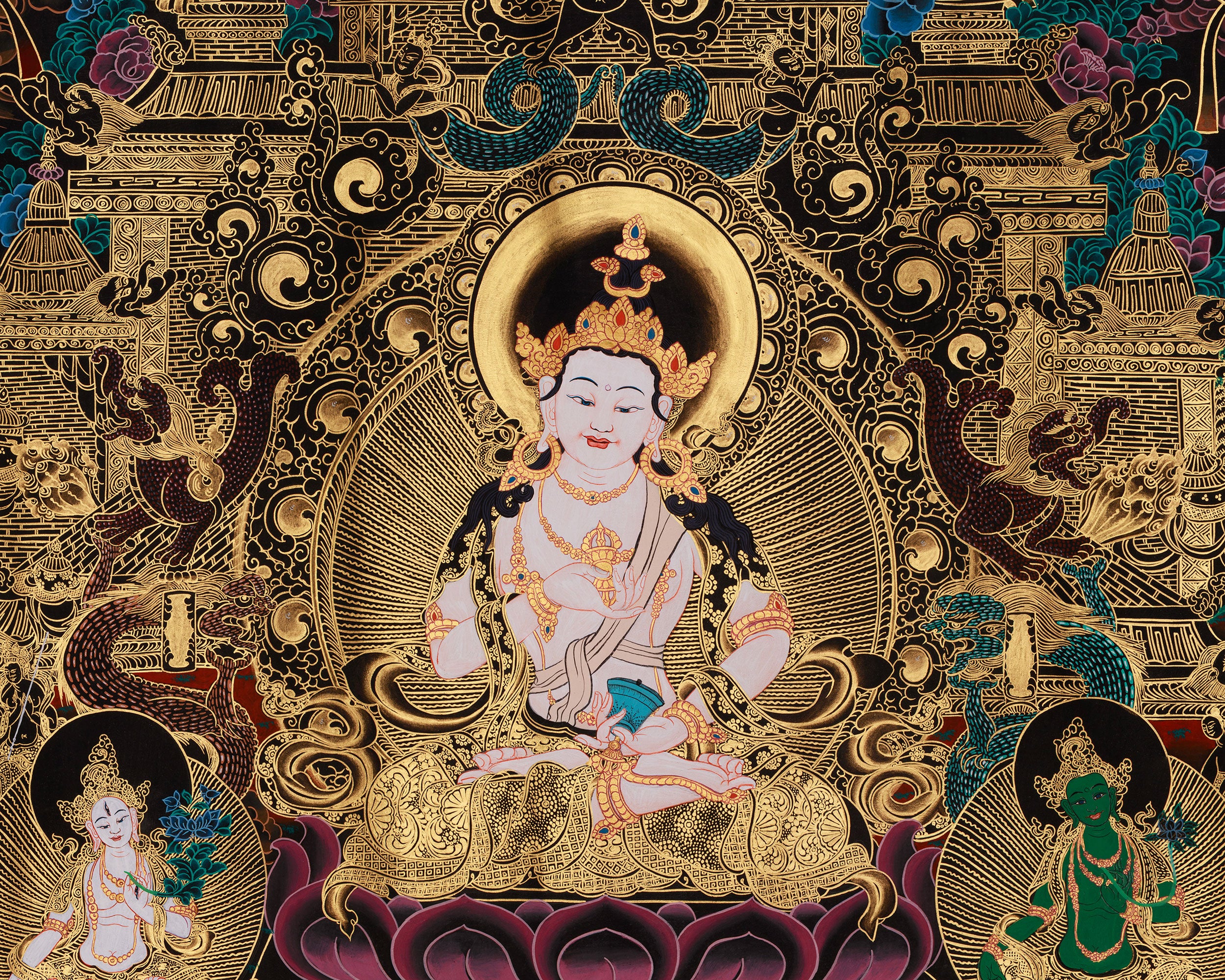 Spiritual Thangka of Vajrasattva | Purification Deity