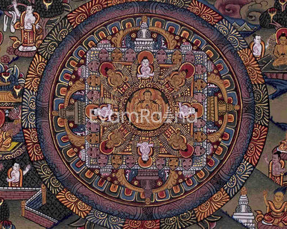 Vintage Buddha Mandala Thangka | Spiritual Gifts