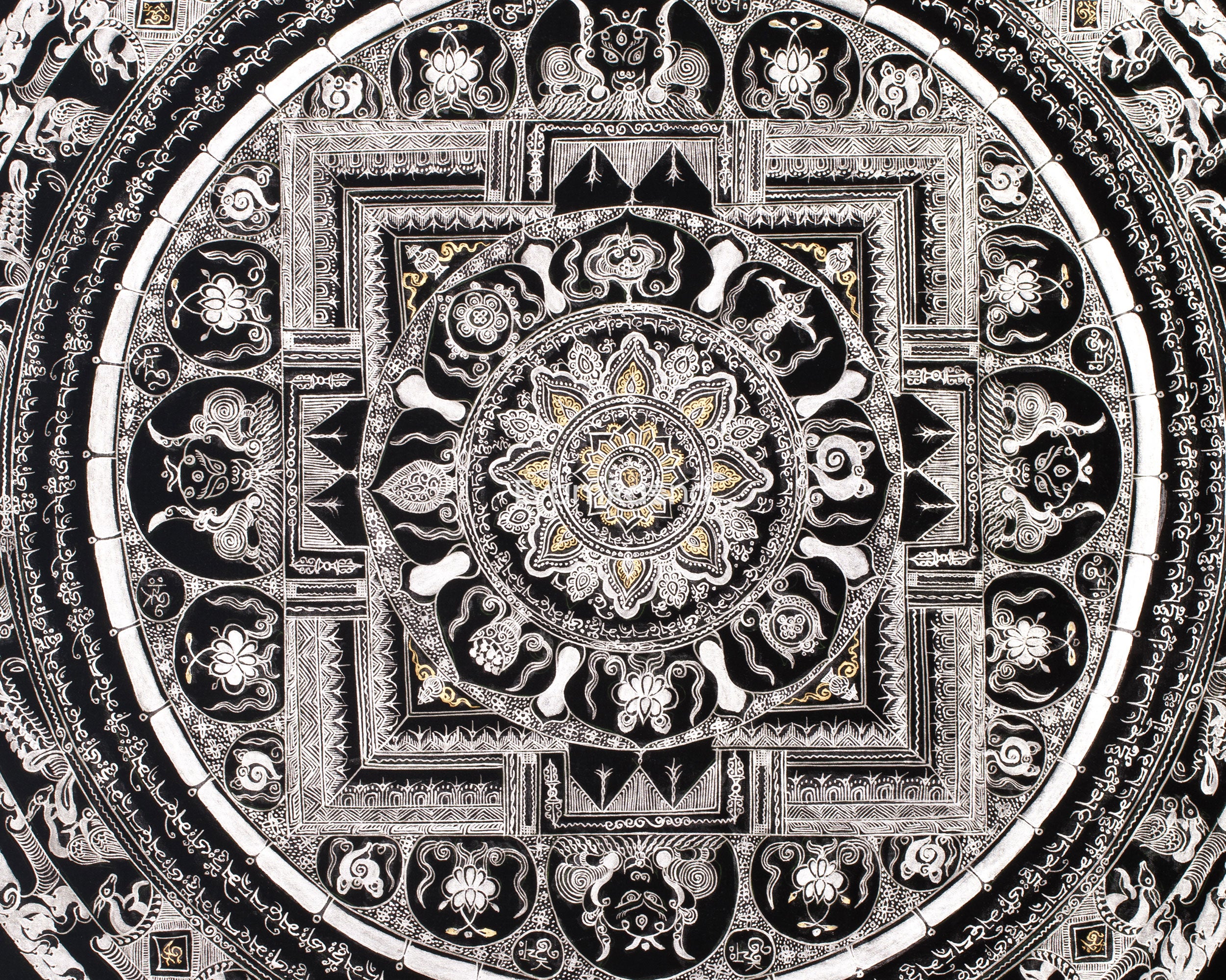 Spiritual Mantra Mandala Painting | Tibetan Wall Hangings