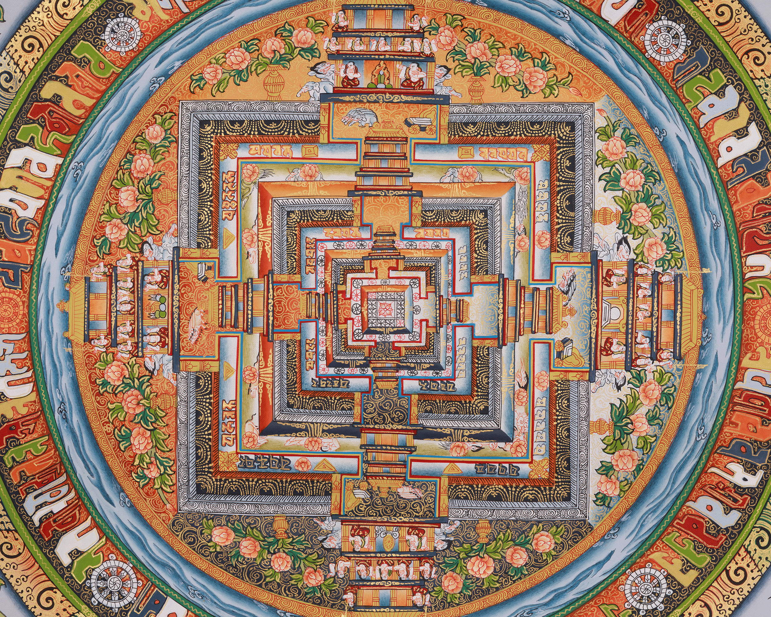 Hand-Painted Kalachakra Mandala Painting | Wheel of Time