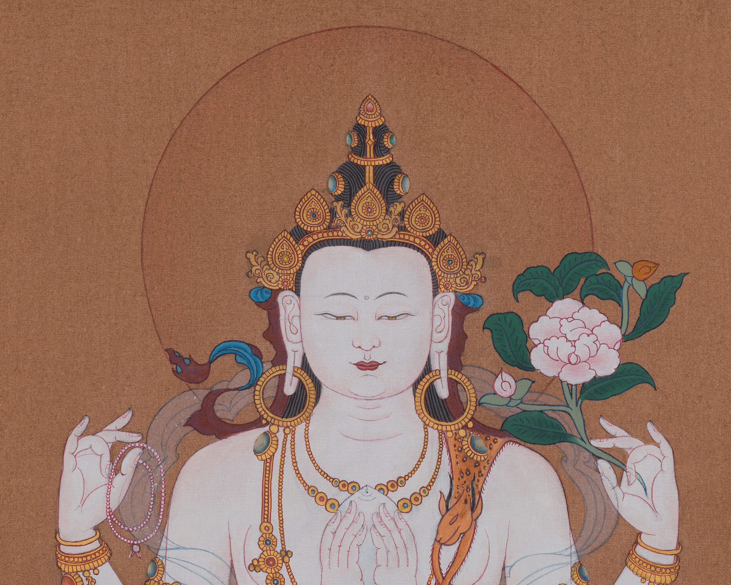Four-Armed Chenrezig Sacred Artwork | Embodies The loving-kindness And Mercy of All Buddhas
