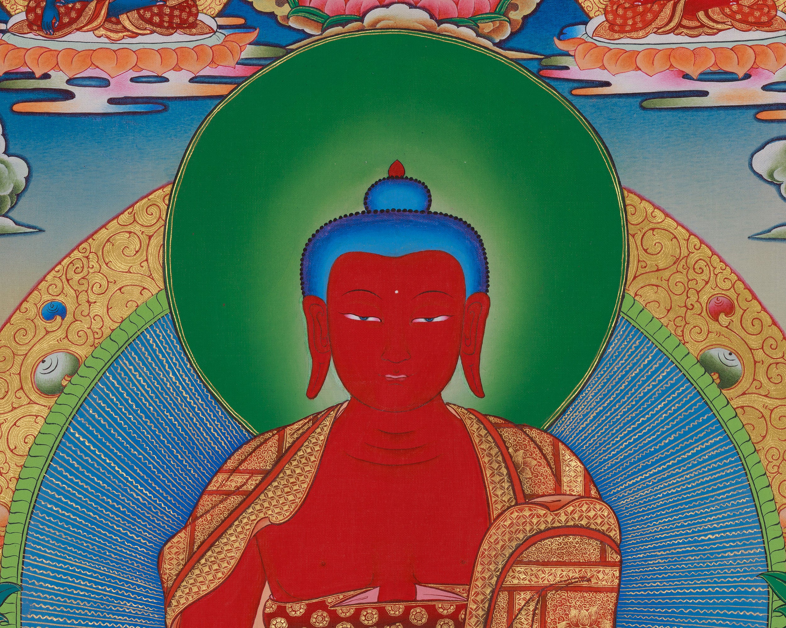 Buddhist Amitabha Buddha Thangka | Pure Land Buddhism