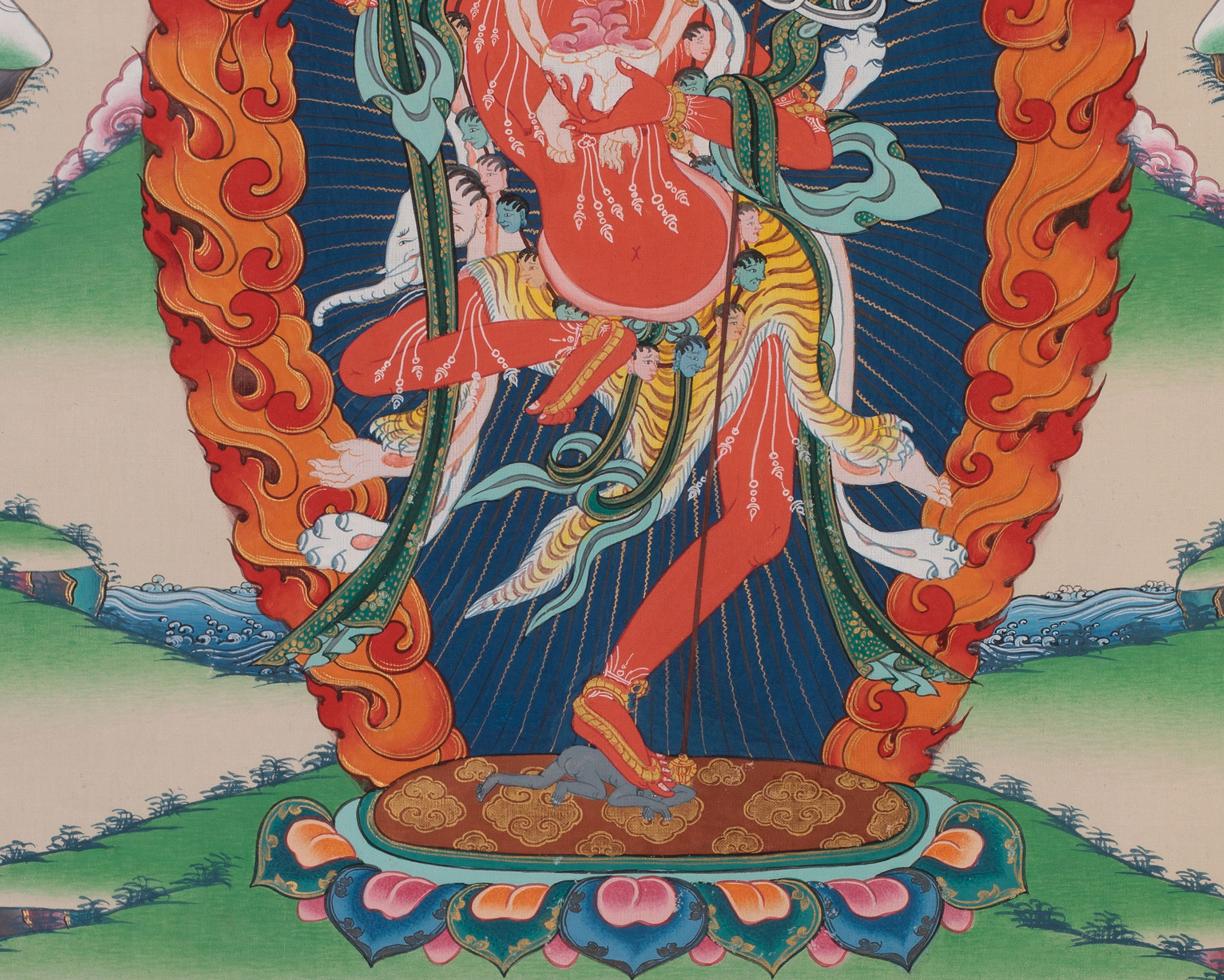 Dorje Phagmo, Dakini Thangka with Broacde | Wisdom and Power