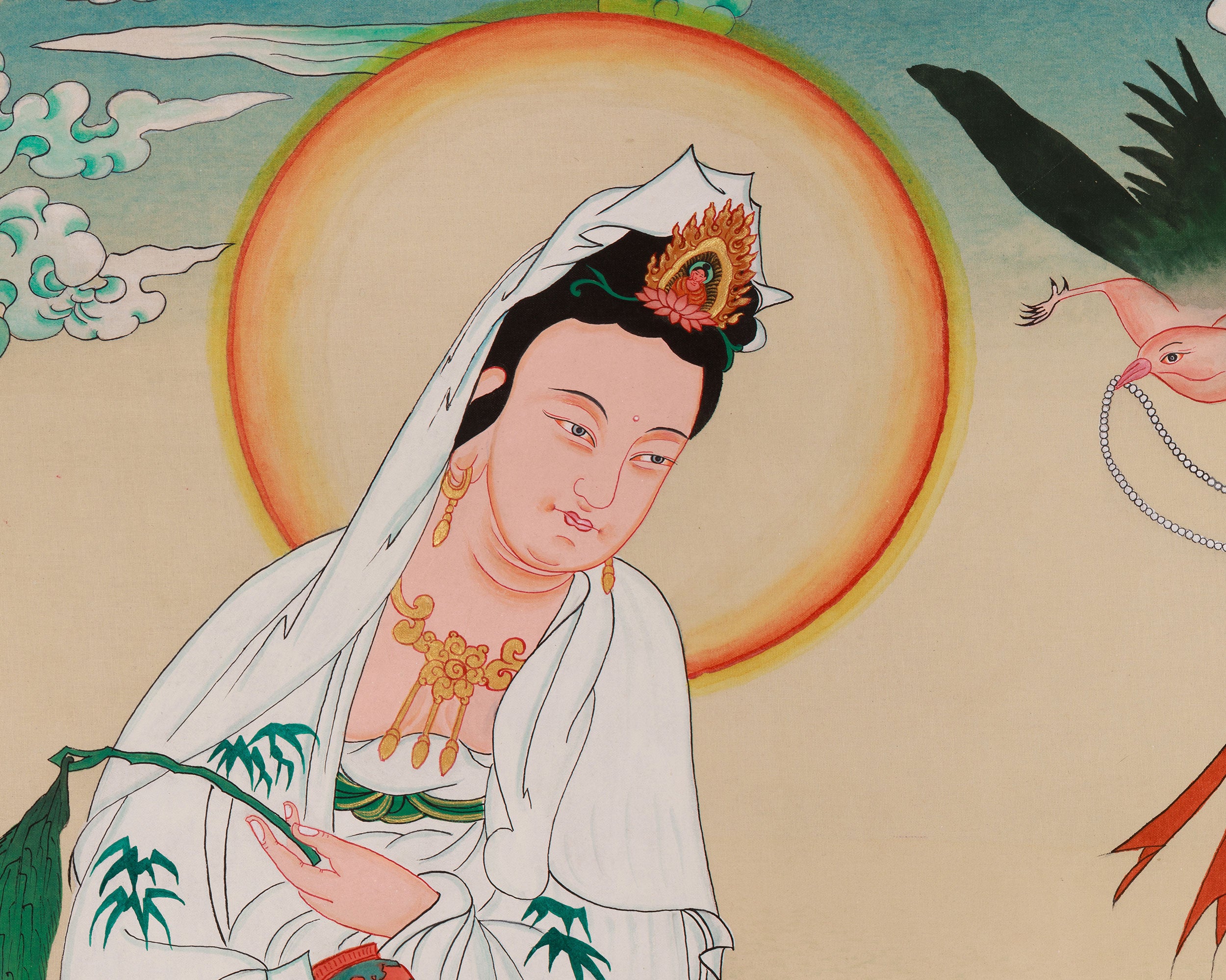 Quanyin Thangka | Compassion and Peace Deity | Japanese Art