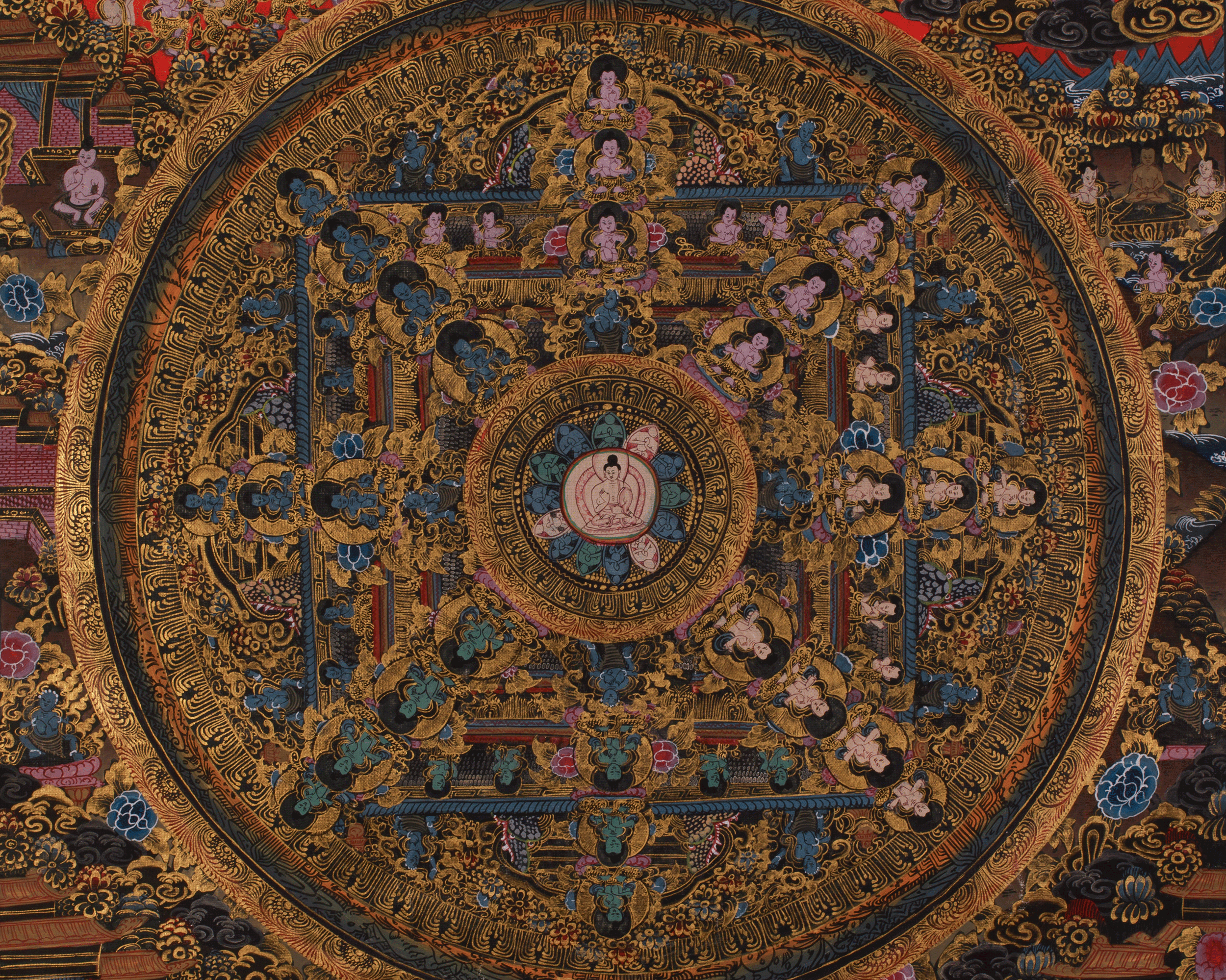 Tibetan deity Mandala Art | Symbolized Protection, Healing, and Spiritual Blessings