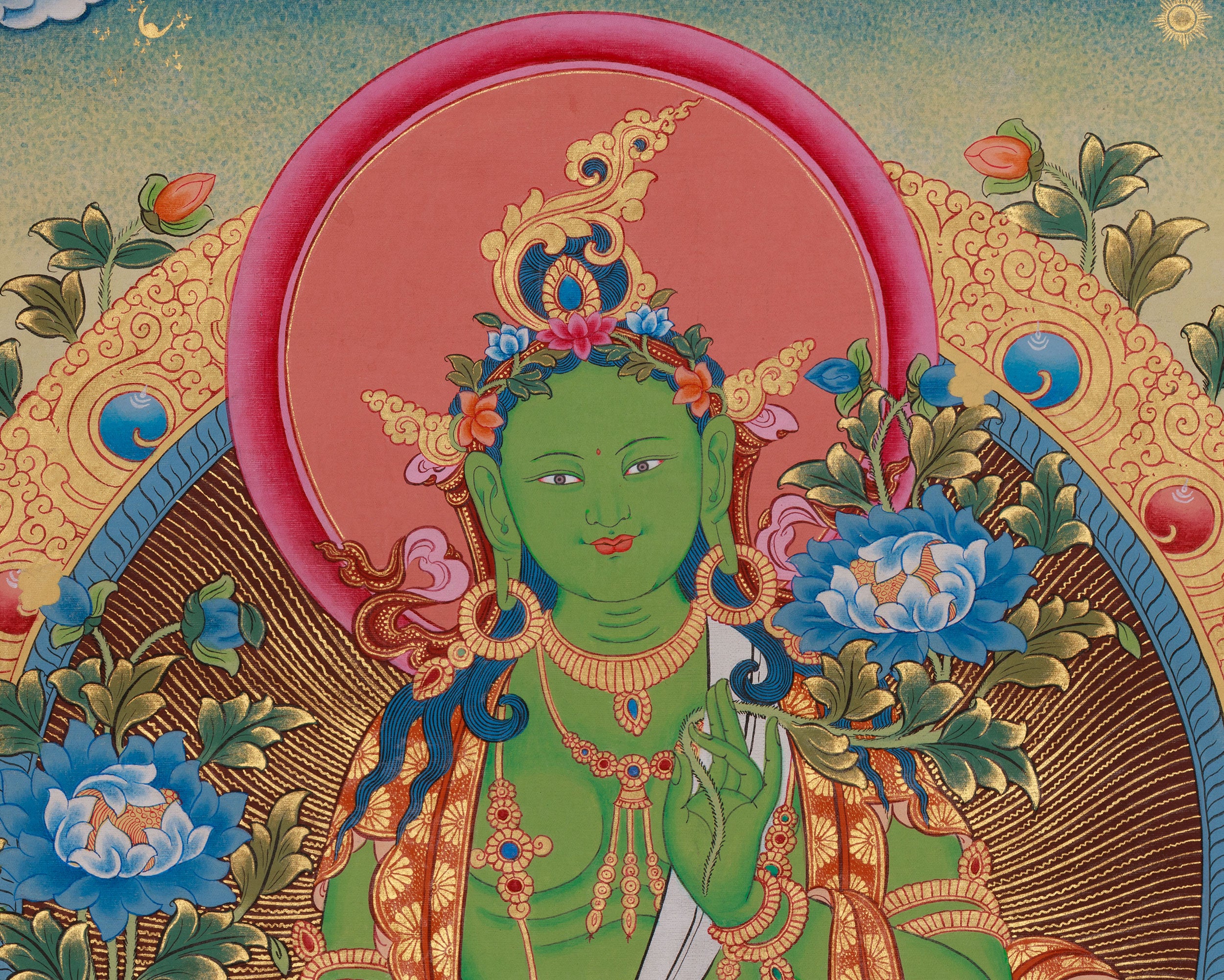 Vajrayana Deity Green Tara Art | Mother of Liberation | Swift Compassion Deity