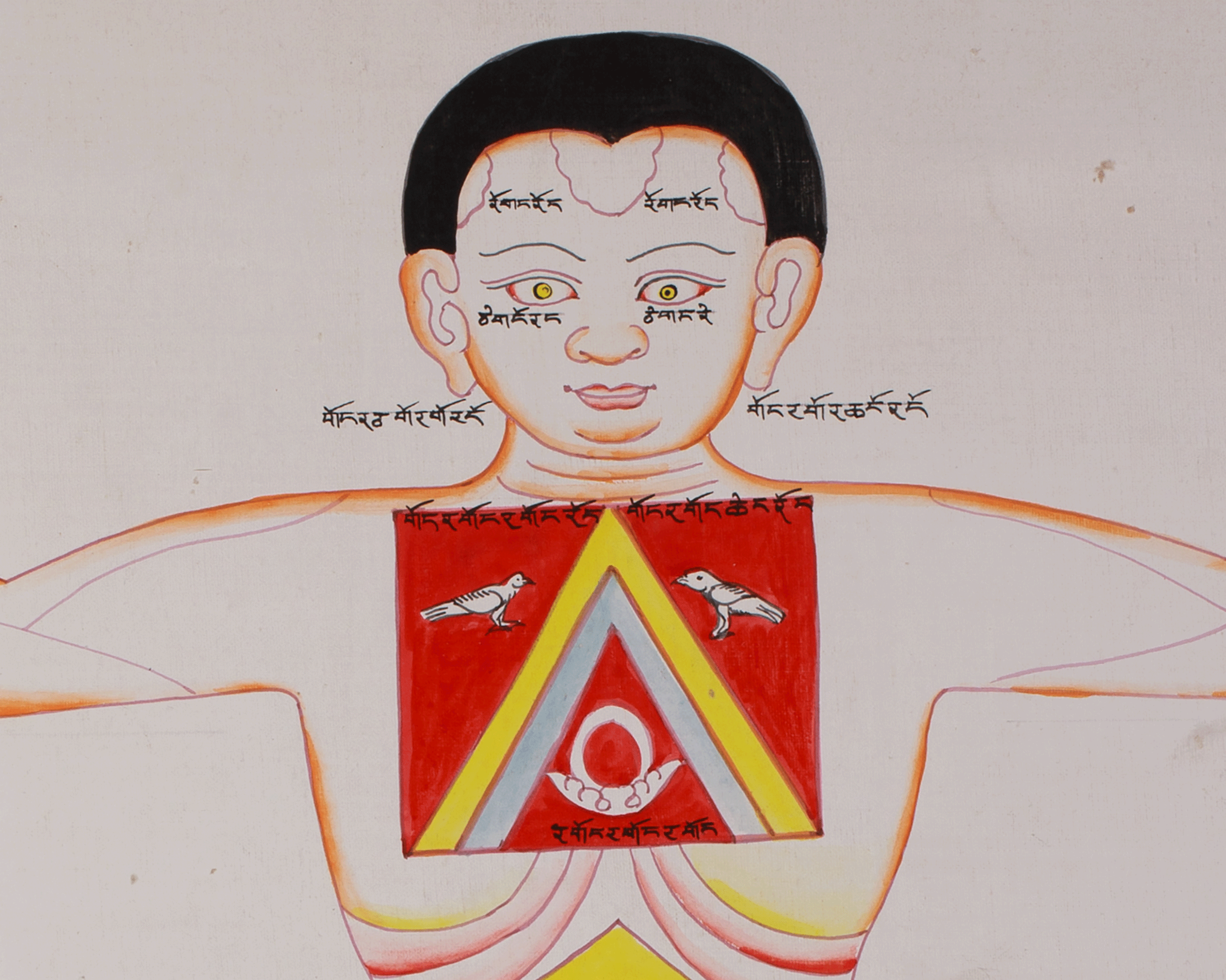 Sacred Human Anatomy Art | Hand-Painted Artwork For Decor