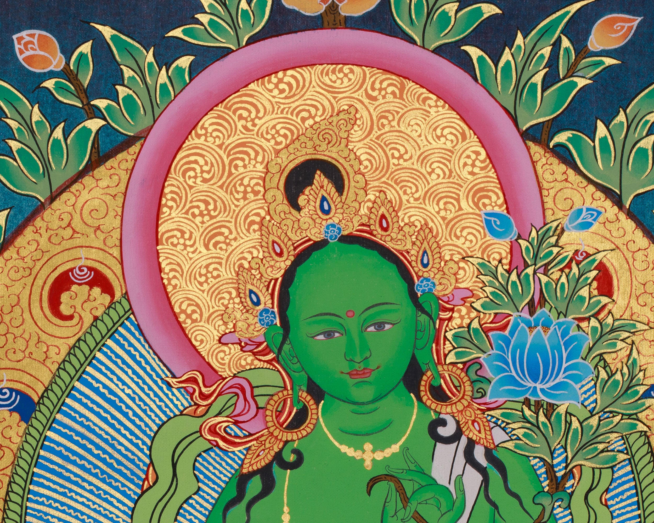 Tibetan Green Tara Art | Shyama Tara | Meditation Altar