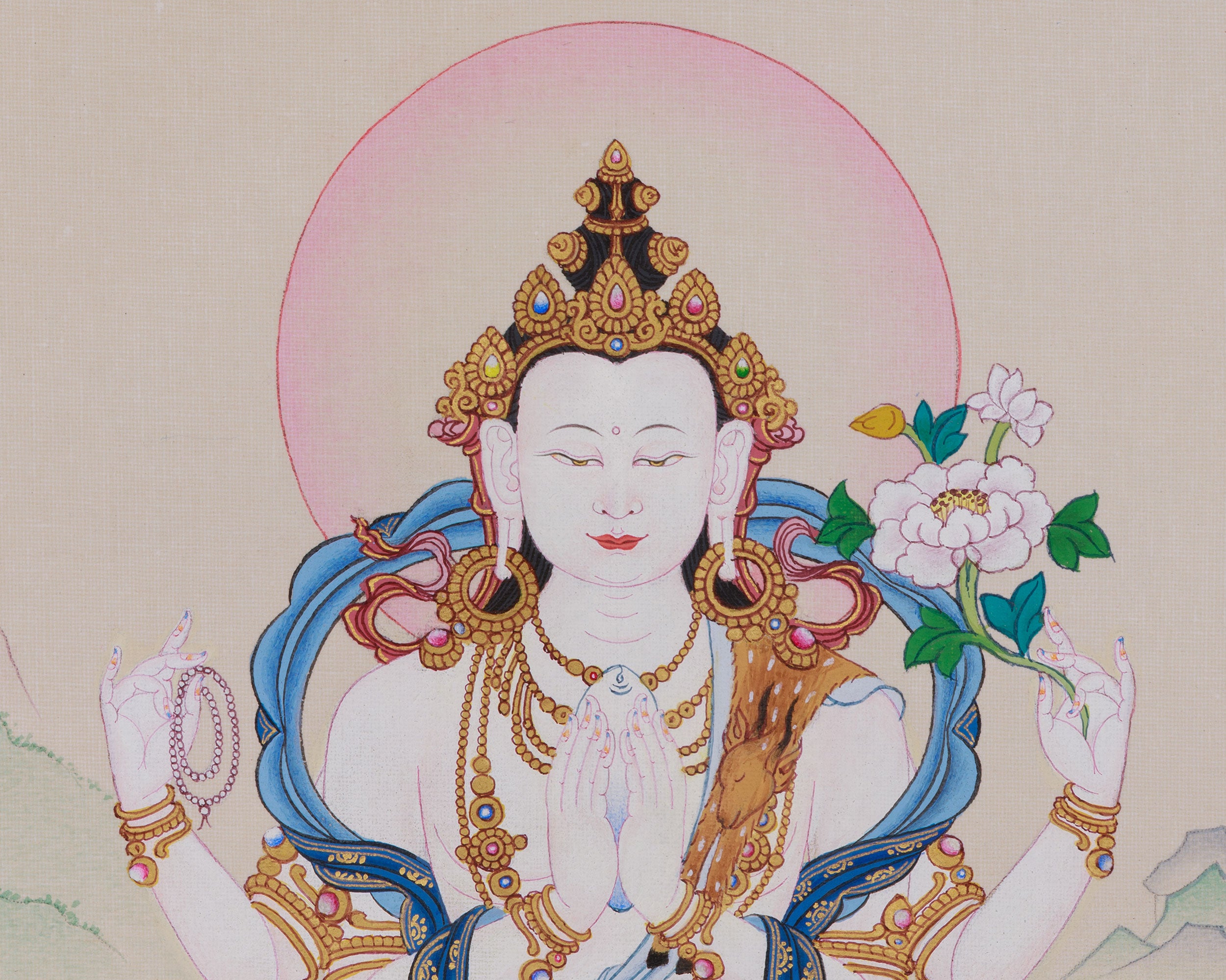 Chenrezig Spiritual Protector Thangka | Emblem of Boundless Compassion