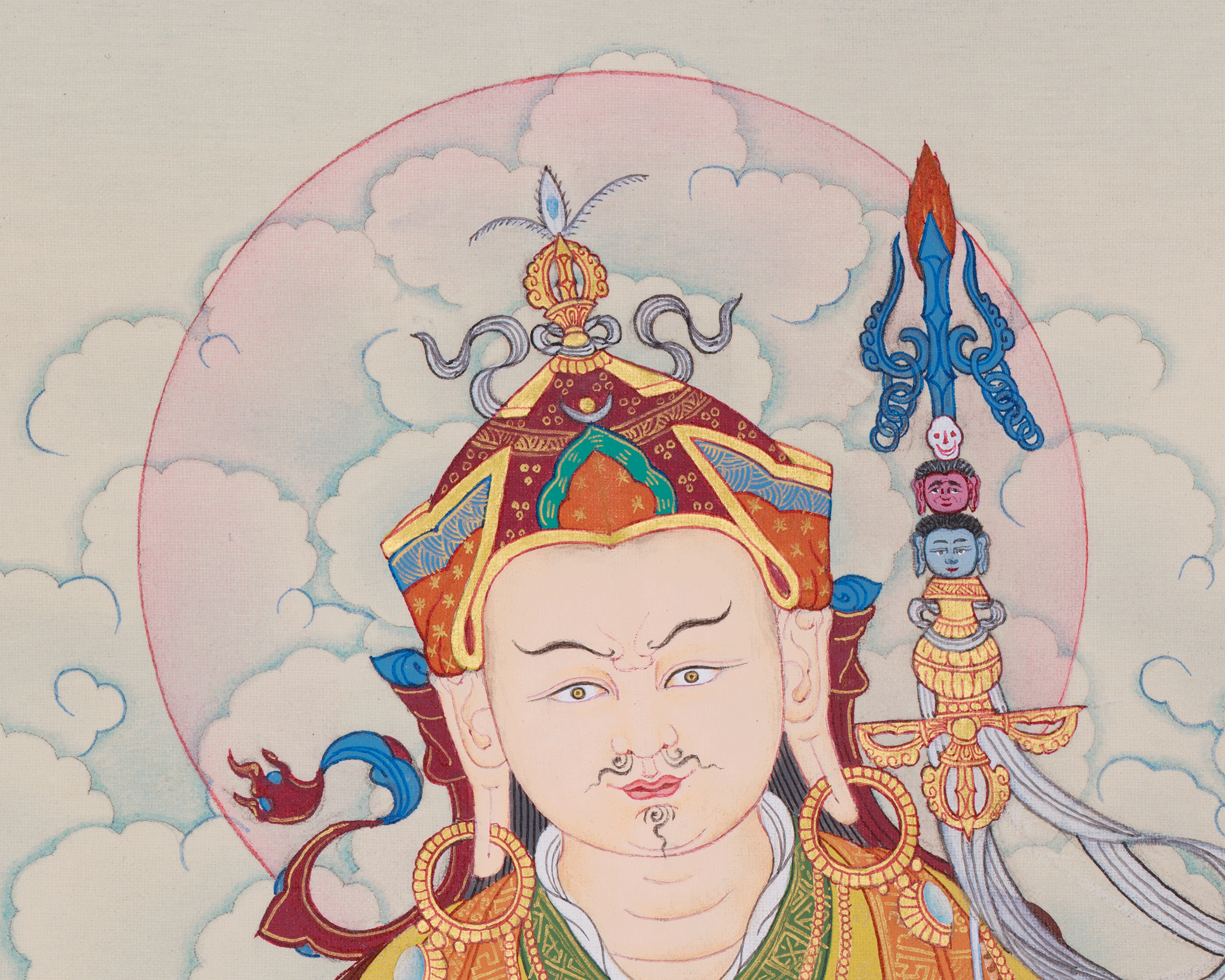 Himalayan Guru Rinpoche Thangka | Padmasambhava Artwork