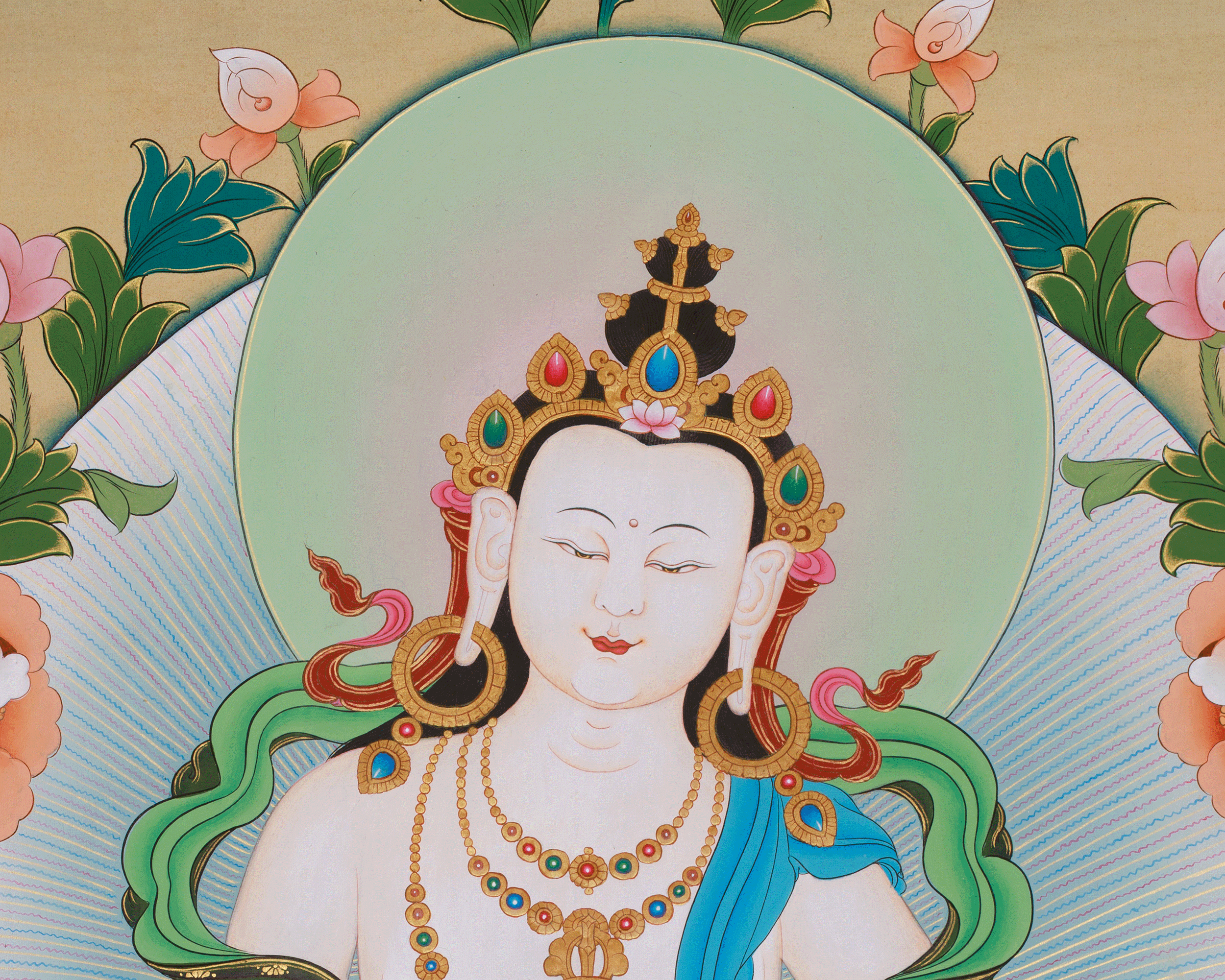 Vajrasattva Purification Deity Art | Tibetan Protector | Buddhist Artwork
