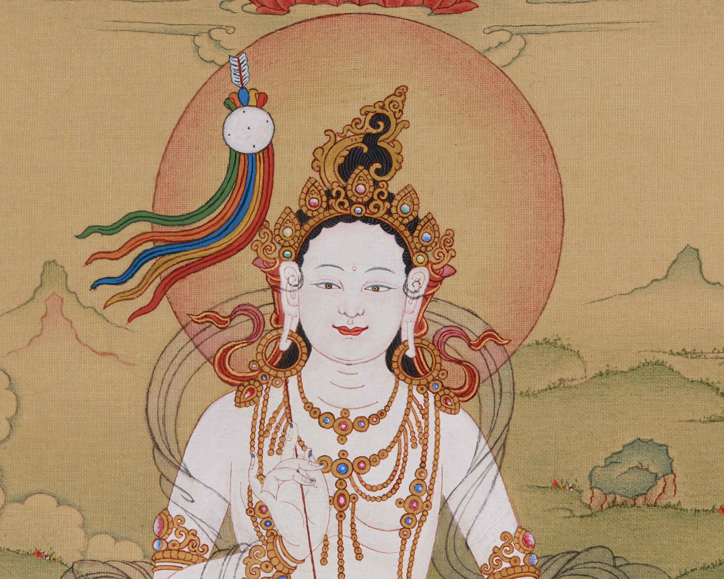 Sacred Dakini Mandarva | Consort of Guru Rinpoche with Amitabha Buddha