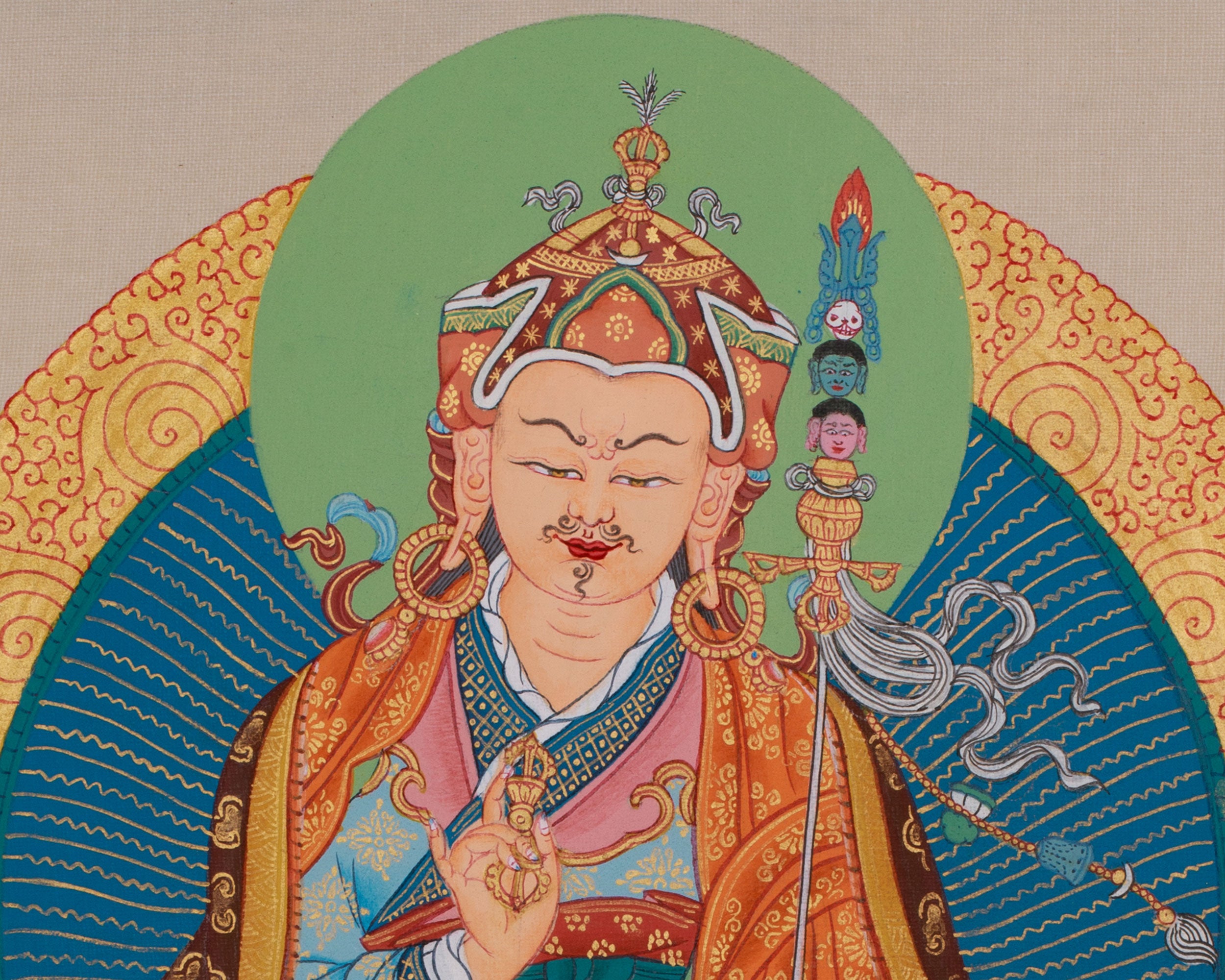Himalayan Artwork of Guru Rinpoche | Spiritual Teacher | Enlightened Wisdom
