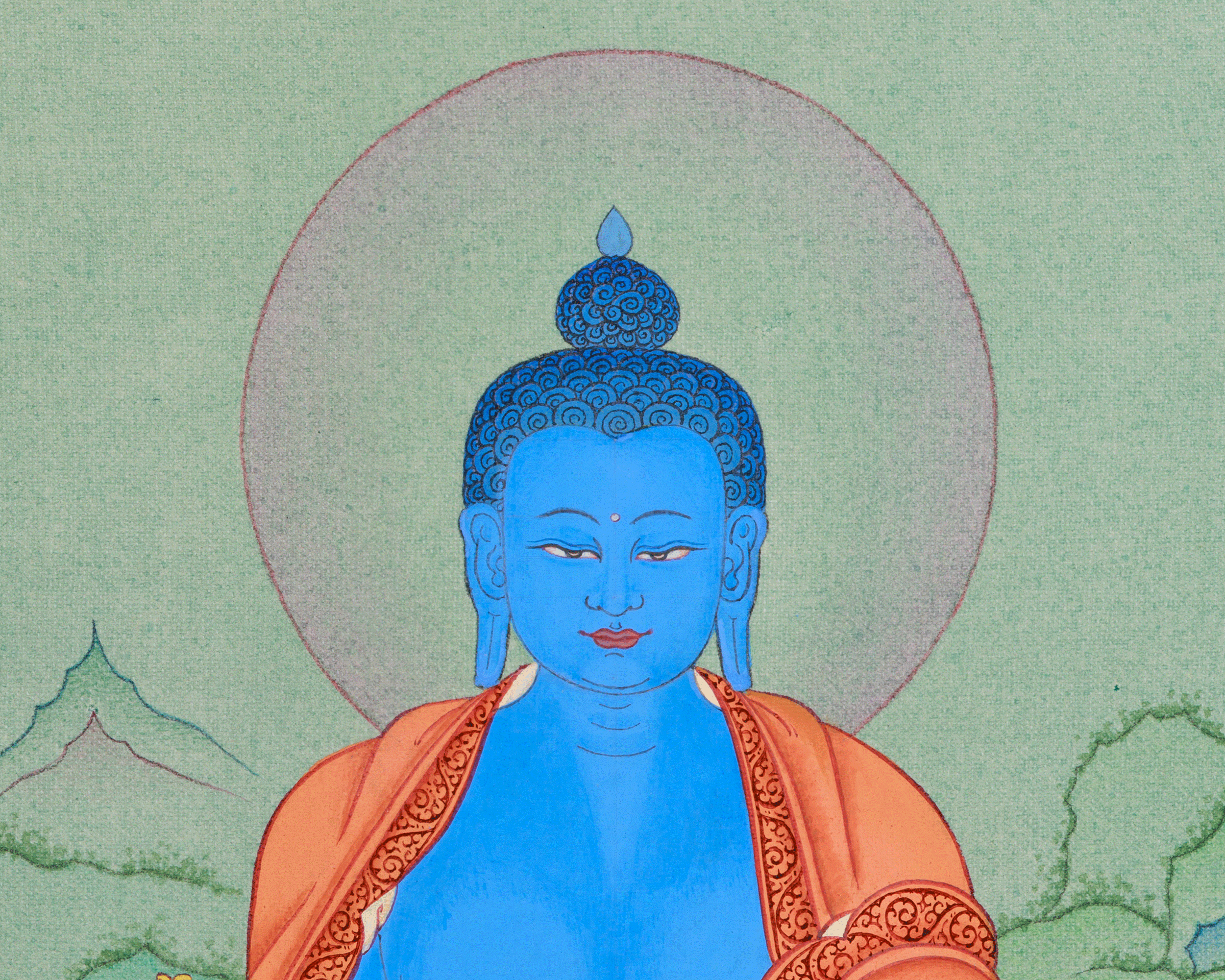 Thangka of Bhaisajyaguru, Healing Buddha | Medicine Buddha of Health