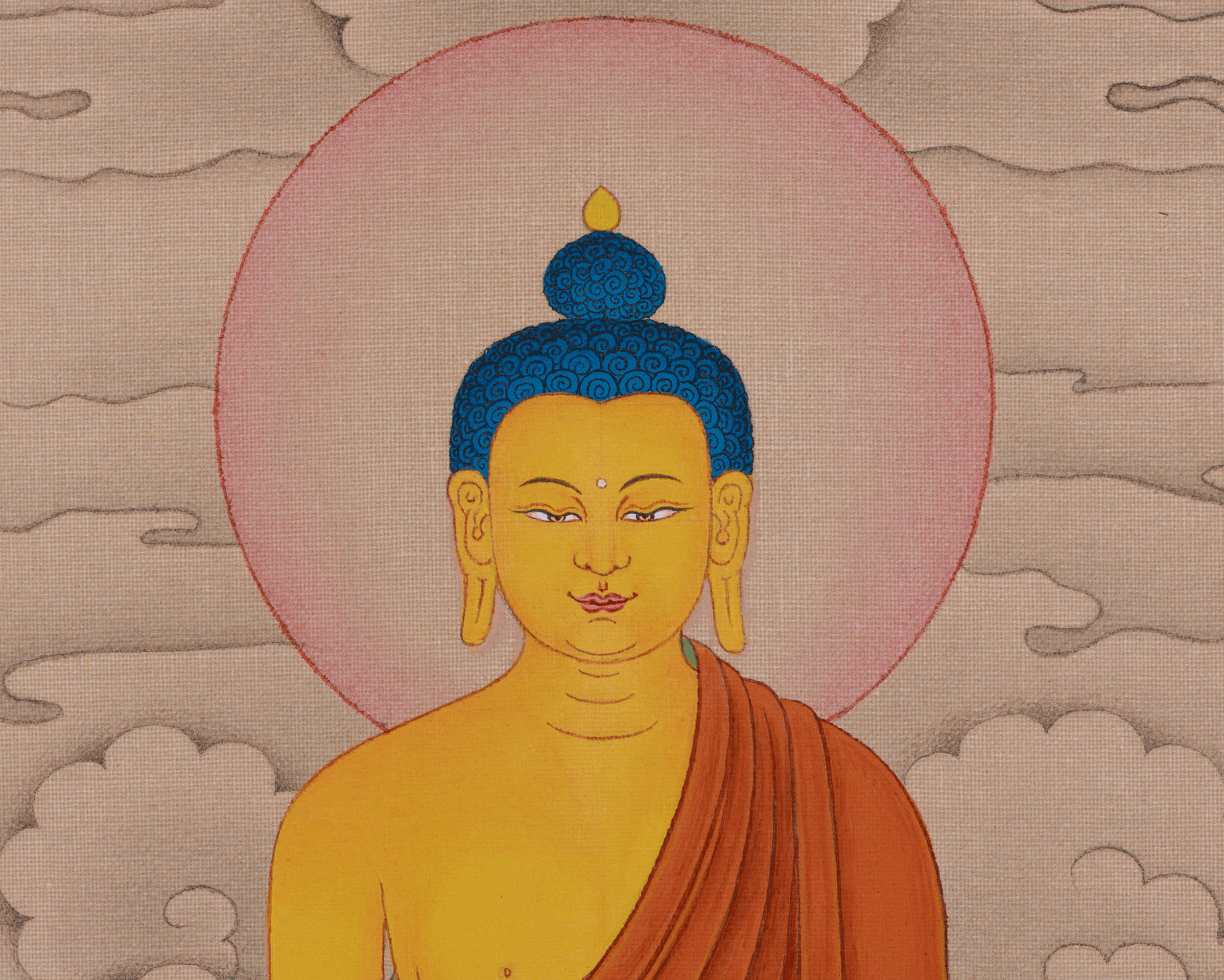 Peaceful Shakyamuni Buddha Artwork | Dharma Teacher | Symbolized Enlightenment