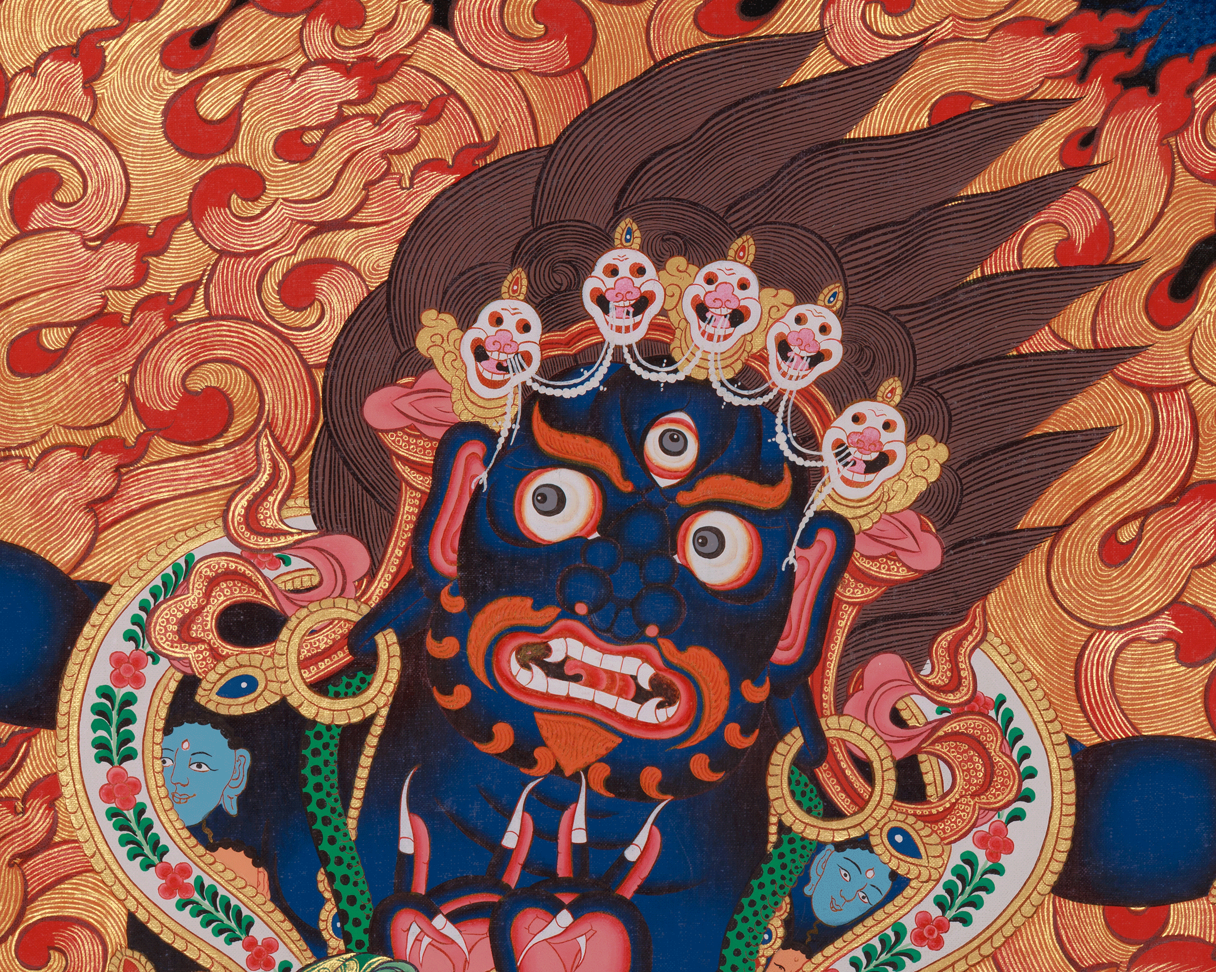 Vajrapani Buddhist Art | Tibetan Protector Thangka | Embodiment of Fearless Power