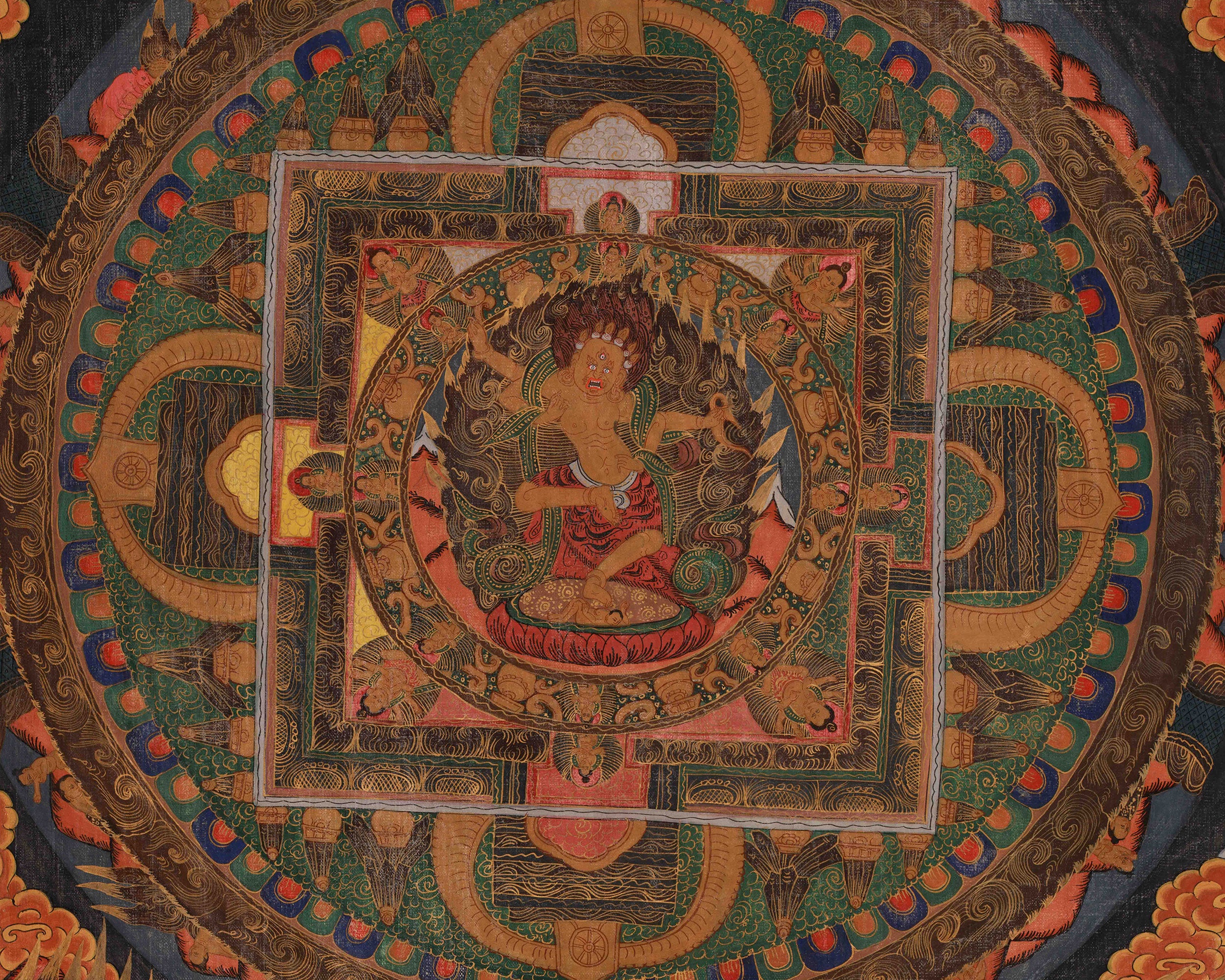 Traditional Deity Mandala Art | Protection, Wisdom, and Spiritual Practice