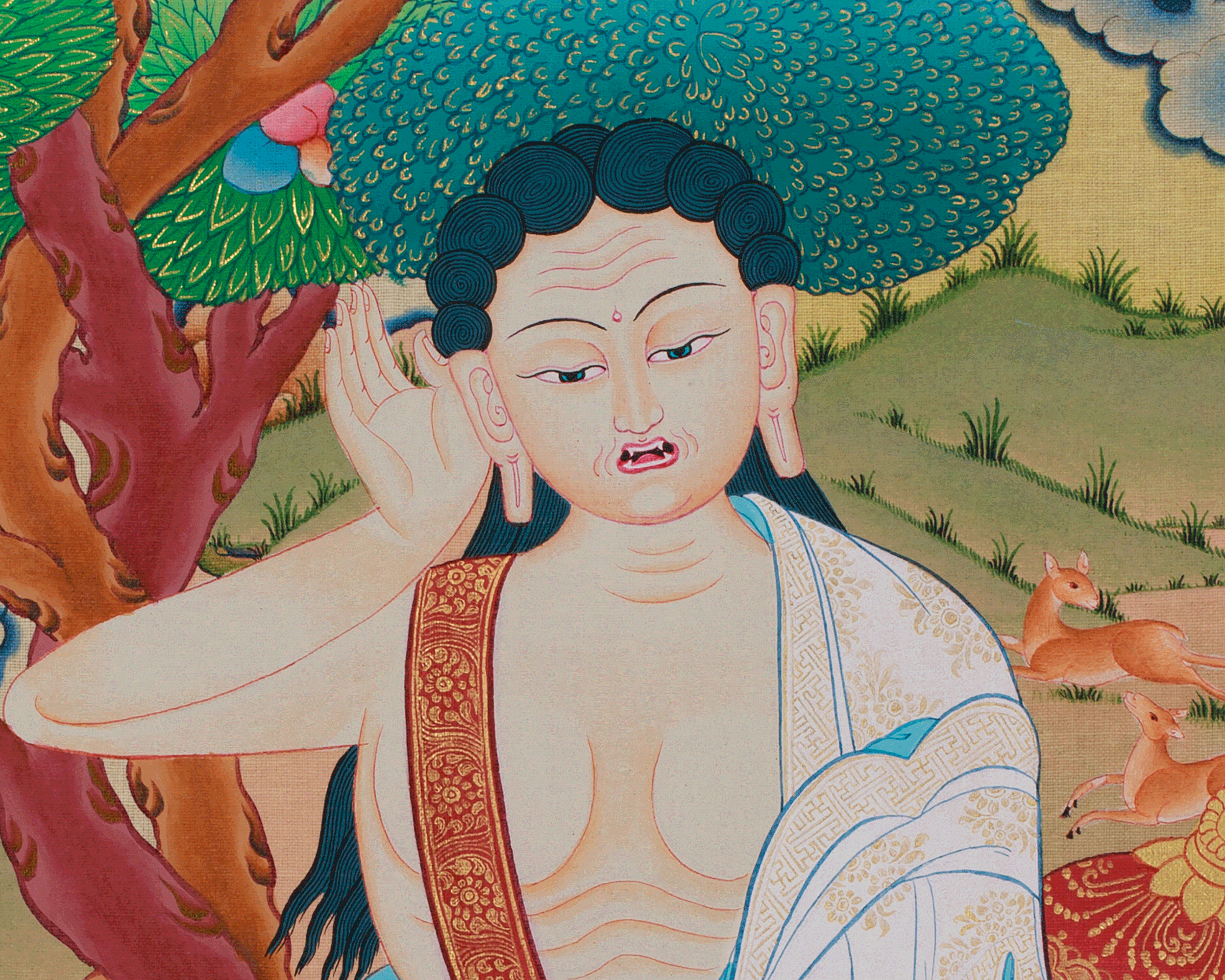 Himalayan Thangka of Milarepa | Spiritual Teacher Milarepa
