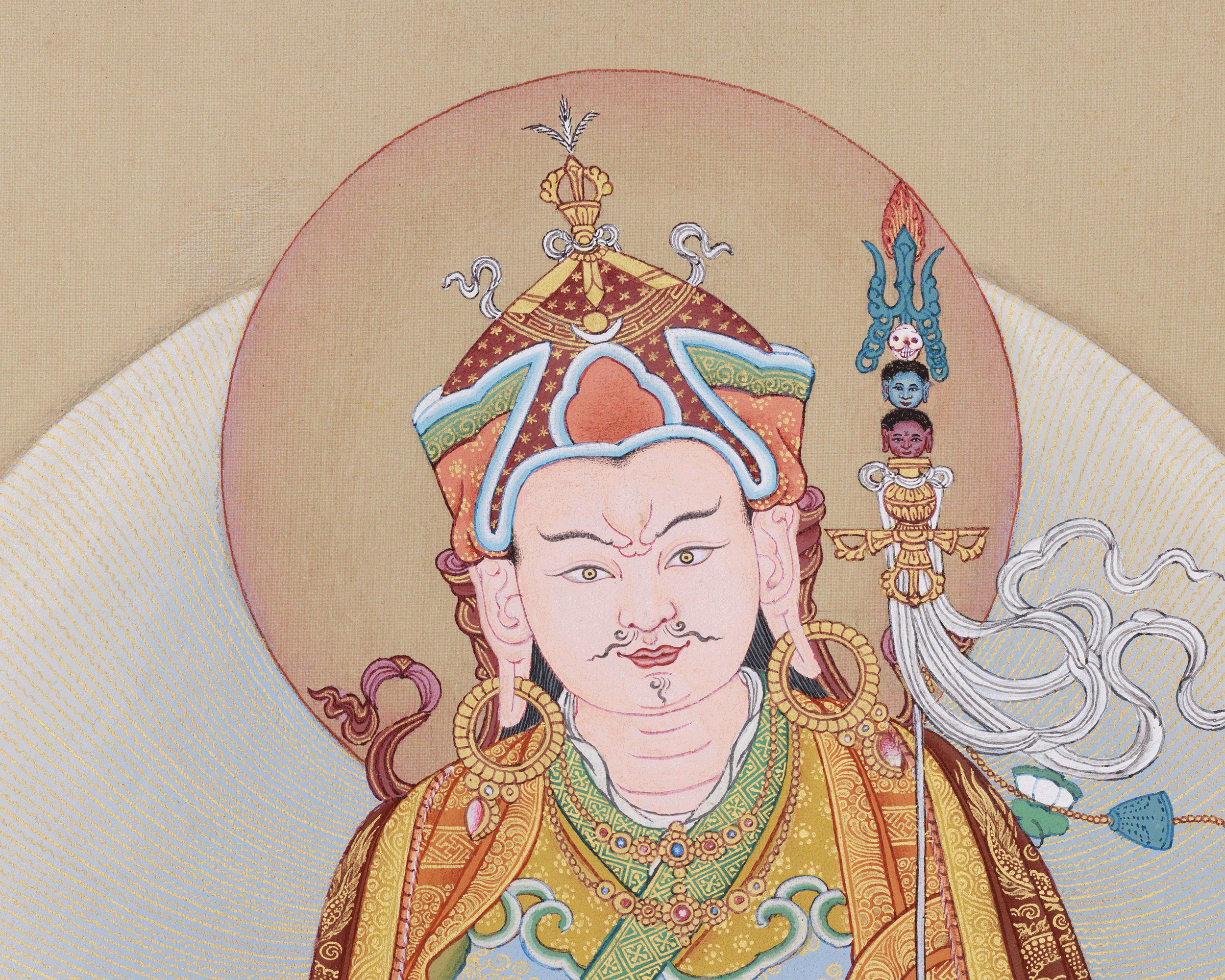 Vajrayana Buddhism Guru Rinpoche Thangka | Exclusive Tibetan Padmasambhava Artwork
