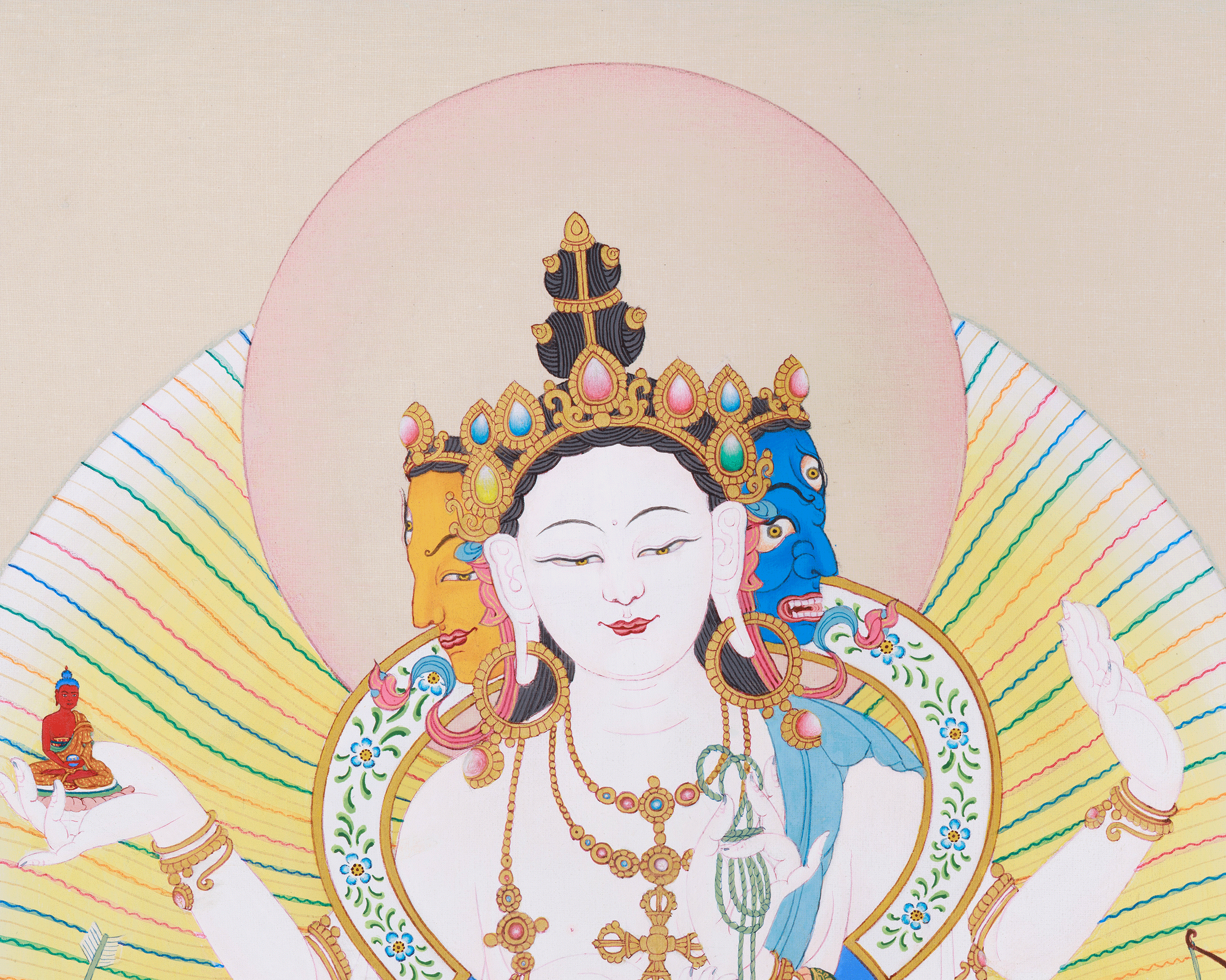 Namgyalma Painting | The Goddess of Longevity, Purity, and Enlightened Protection